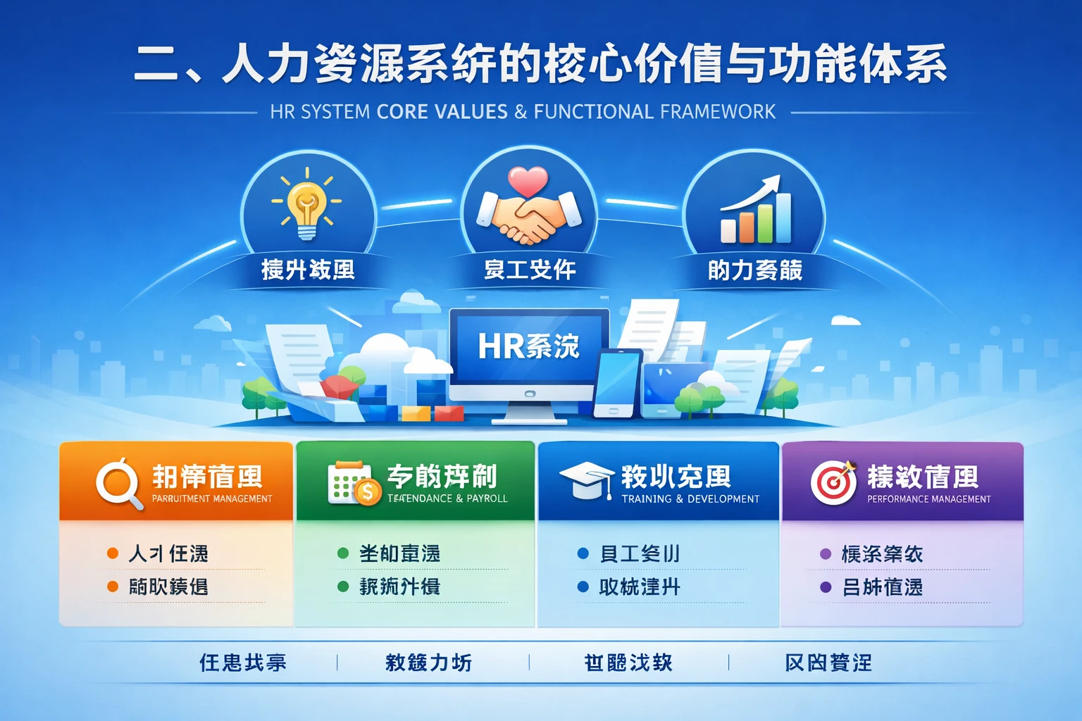 二、人力资源系统的核心价值与功能体系
