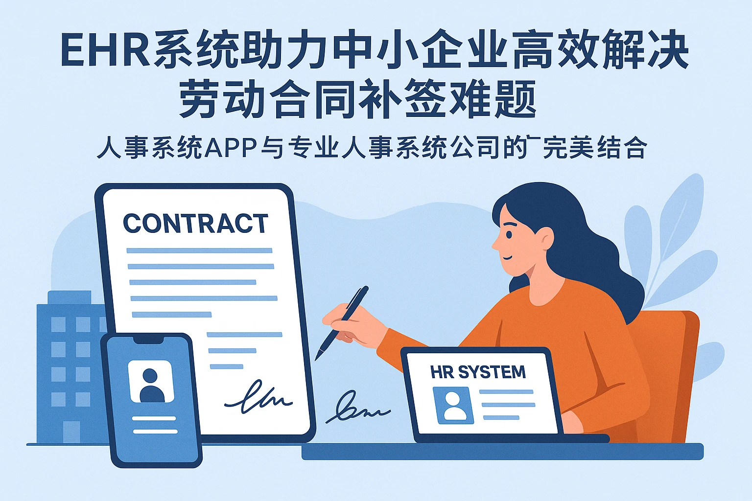 ehr系统助力中小企业高效解决劳动合同补签难题 - 人事系统APP与专业人事系统公司的完美结合
