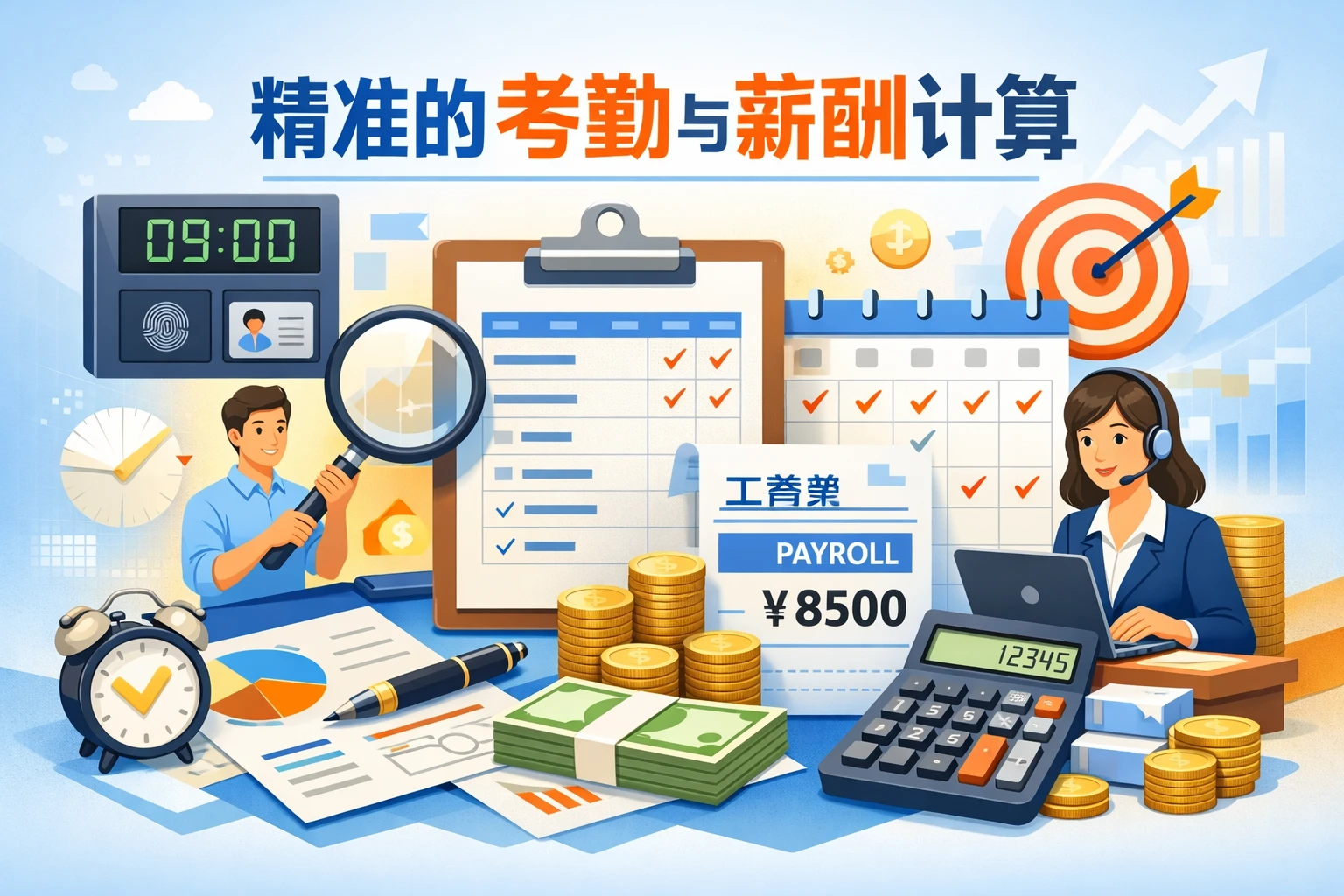 精准的考勤与薪酬计算