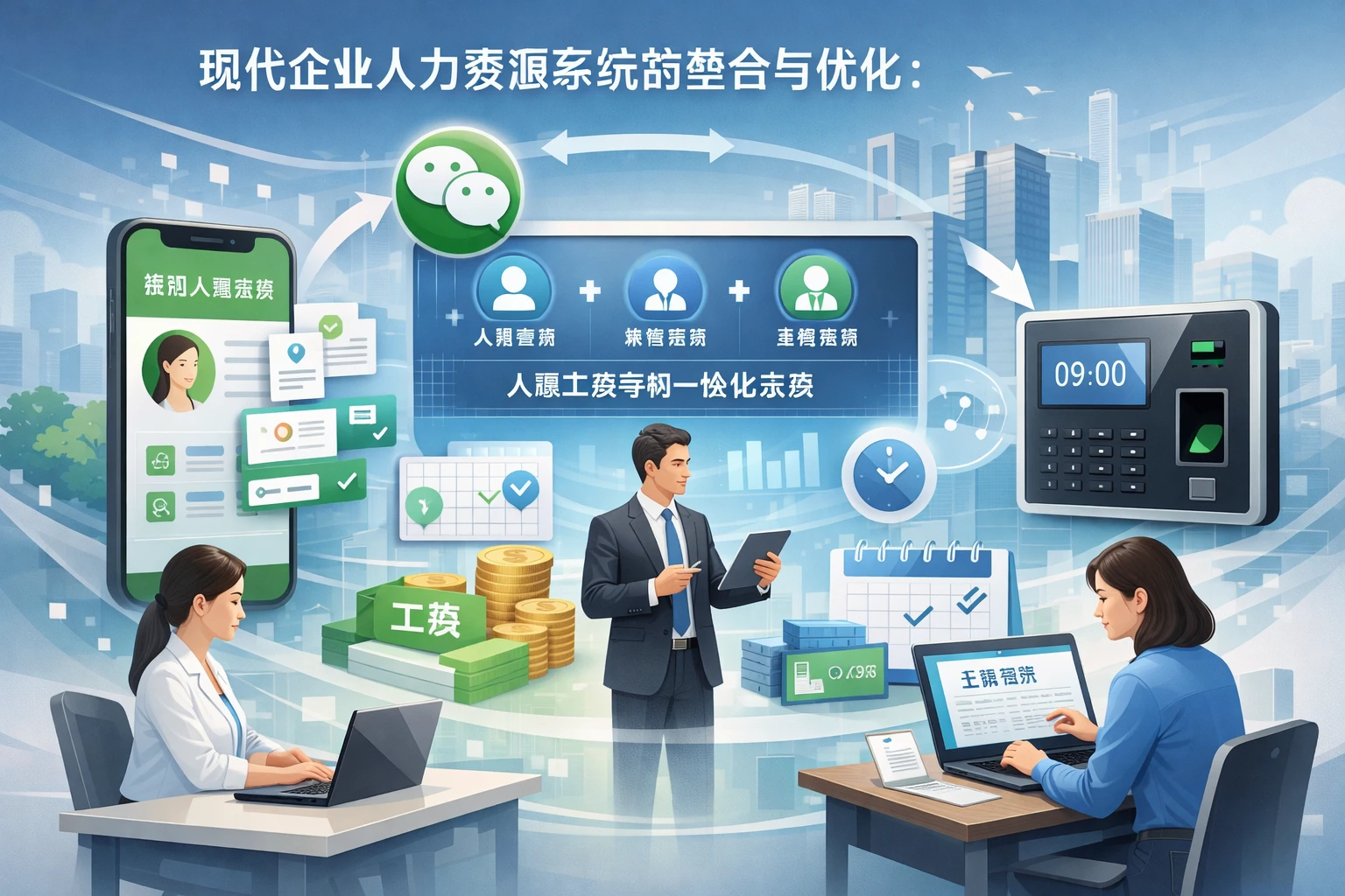 现代企业人力资源系统的整合与优化：微信人事系统与人事工资考勤一体化系统的应用