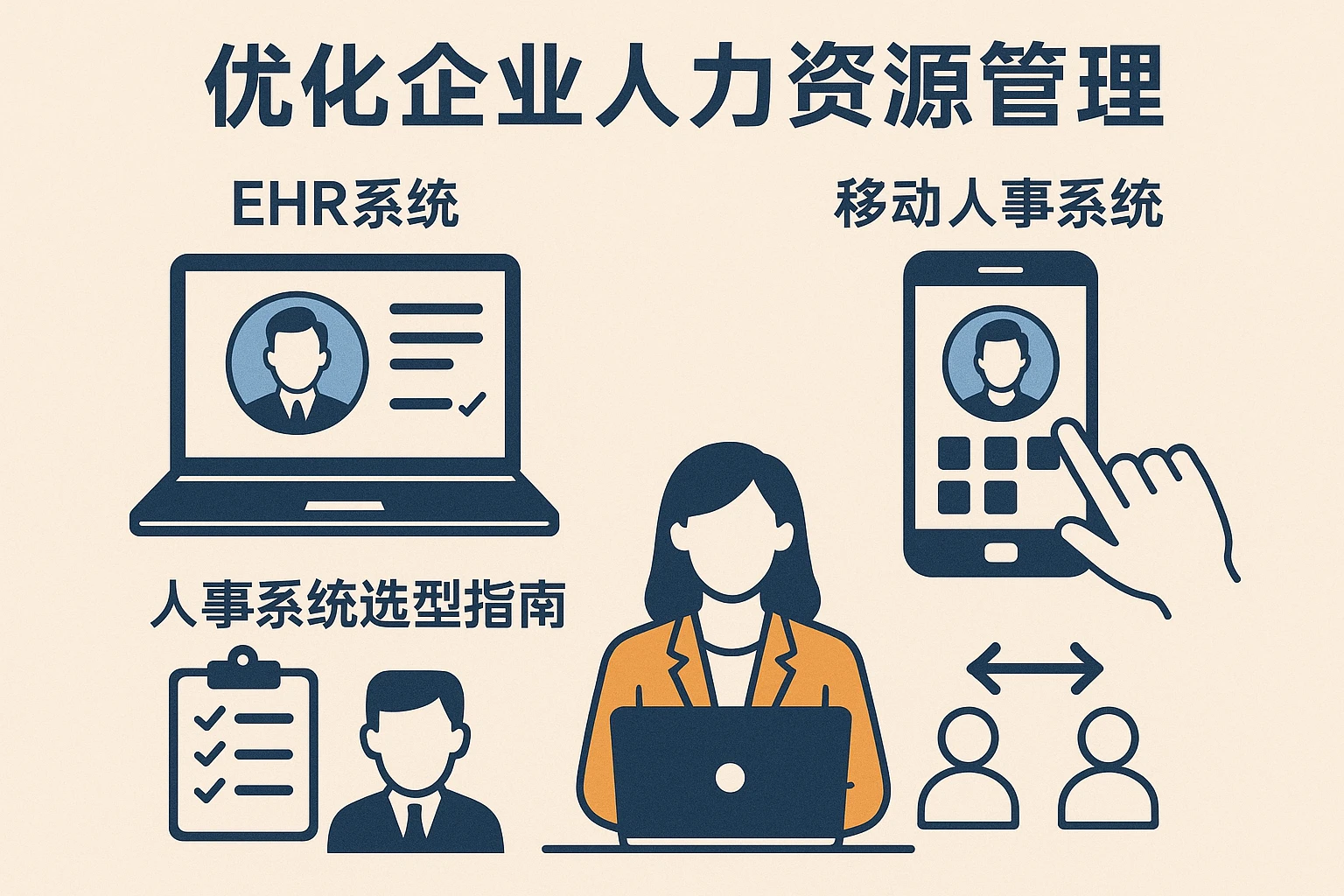 优化企业人力资源管理:EHR系统、移动人事系统与人事系统选型指南
