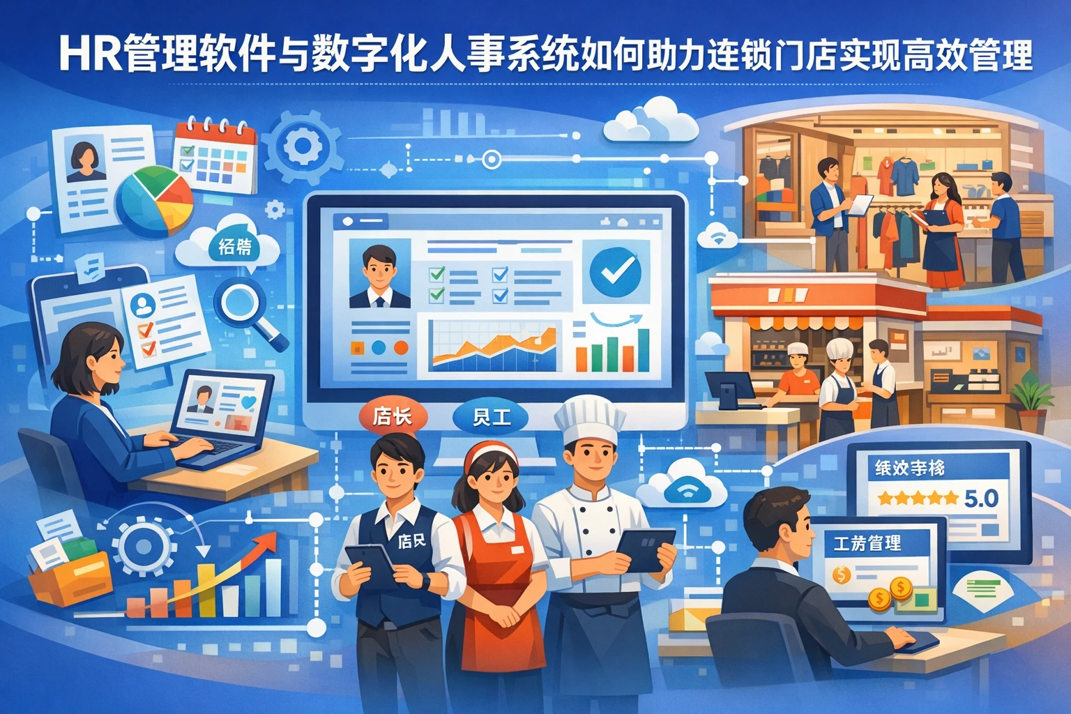 HR管理软件与数字化人事系统如何助力连锁门店实现高效管理