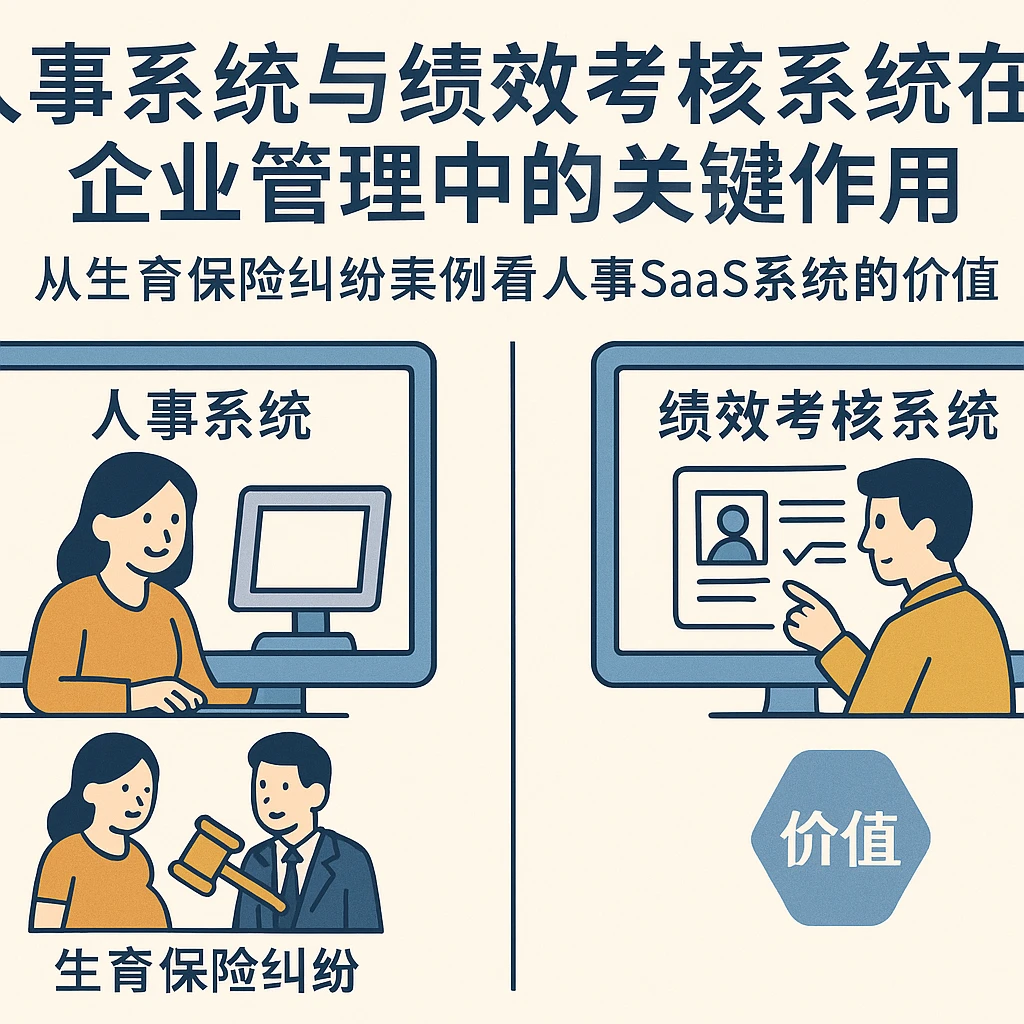 人事系统与绩效考核系统在企业管理中的关键作用——从生育保险纠纷案例看人事SaaS系统的价值