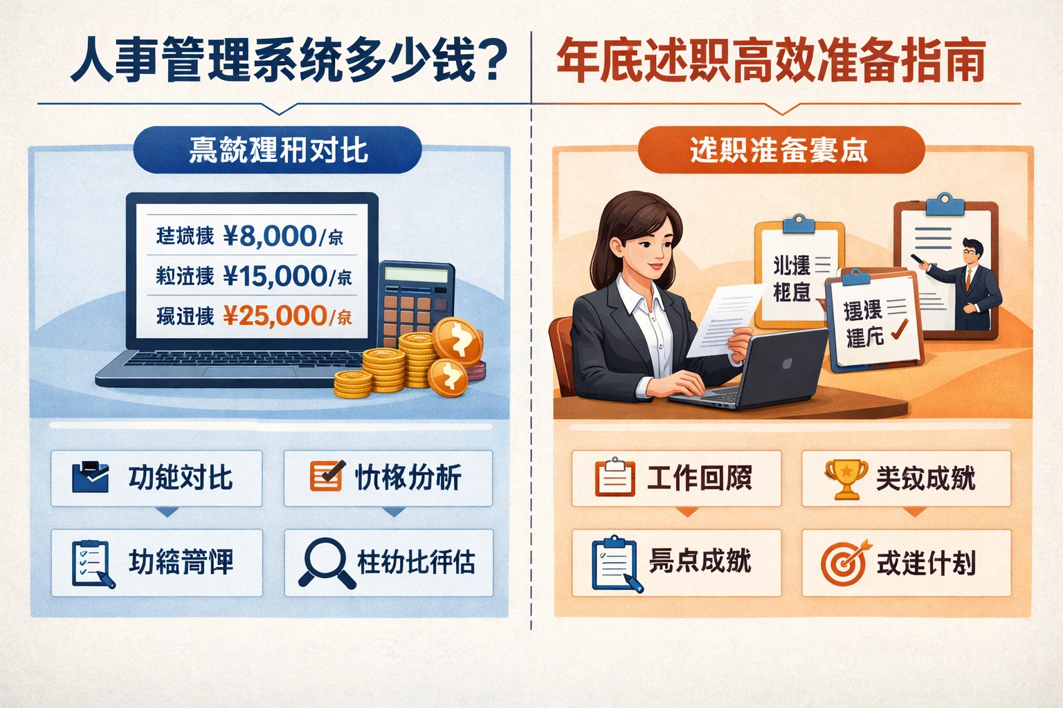 人力资源系统对比分析:人事管理系统多少钱与年底述职高效准备指南