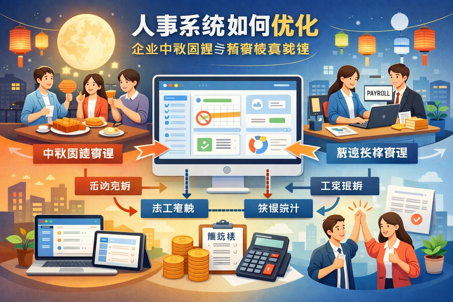 人事系统如何优化企业中秋团建与薪资核算效率