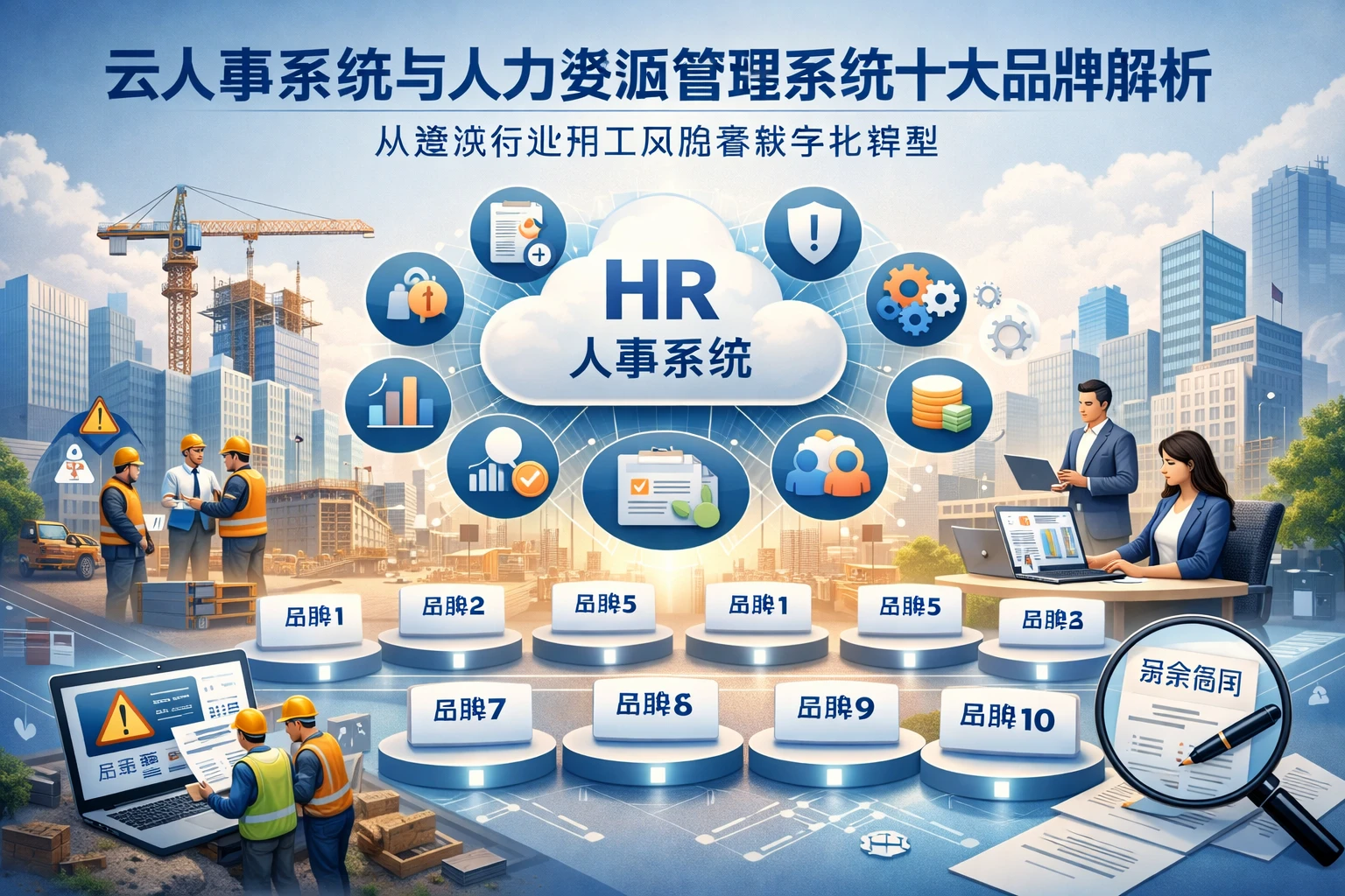 云人事系统与人力资源管理系统十大品牌解析：从建筑行业用工风险看数字化转型