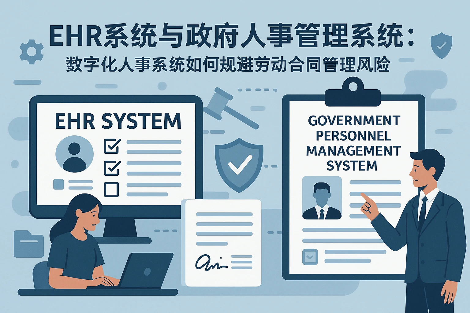 ehr系统与政府人事管理系统:数字化人事系统如何规避劳动合同管理风险