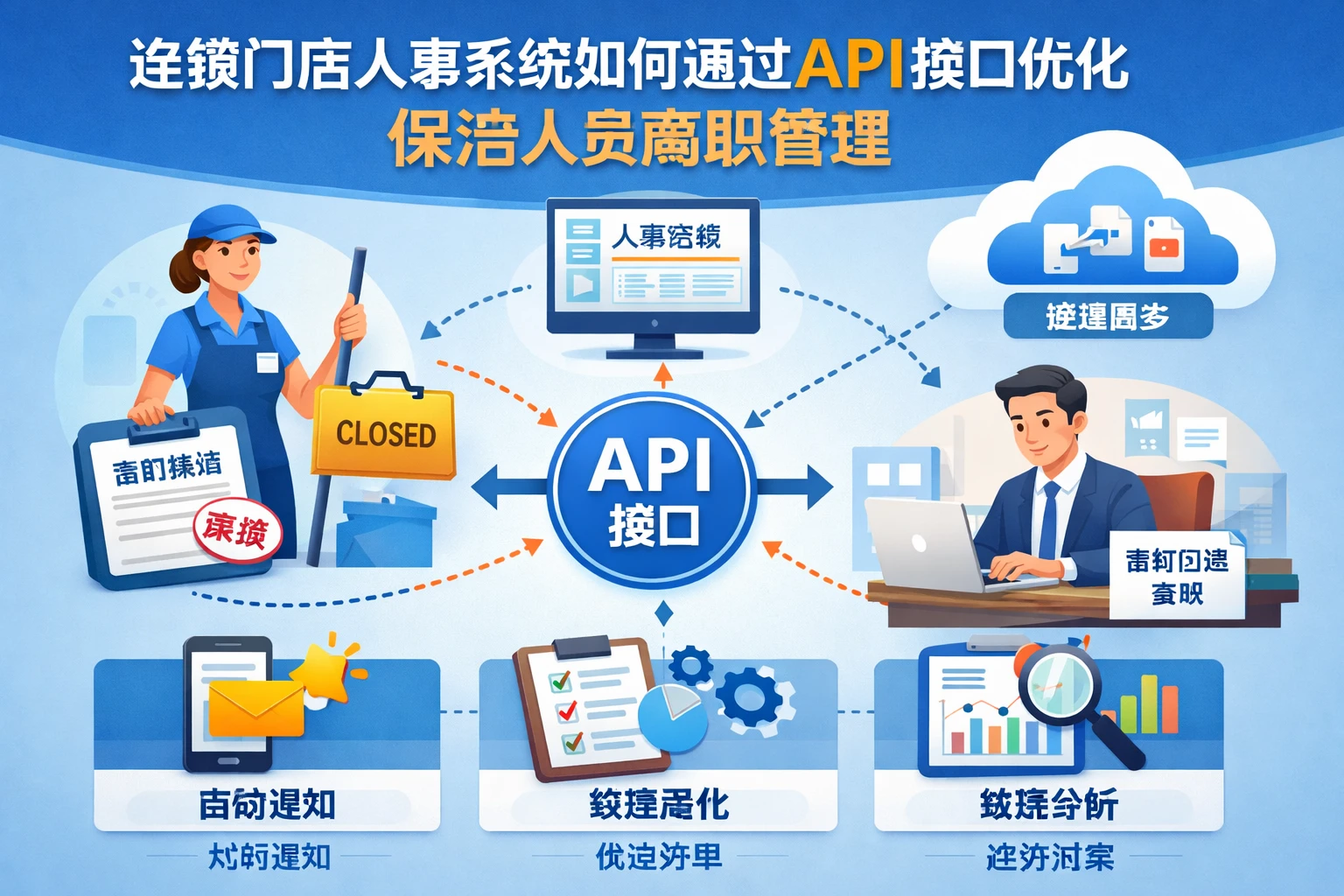 连锁门店人事系统如何通过API接口优化保洁人员离职管理