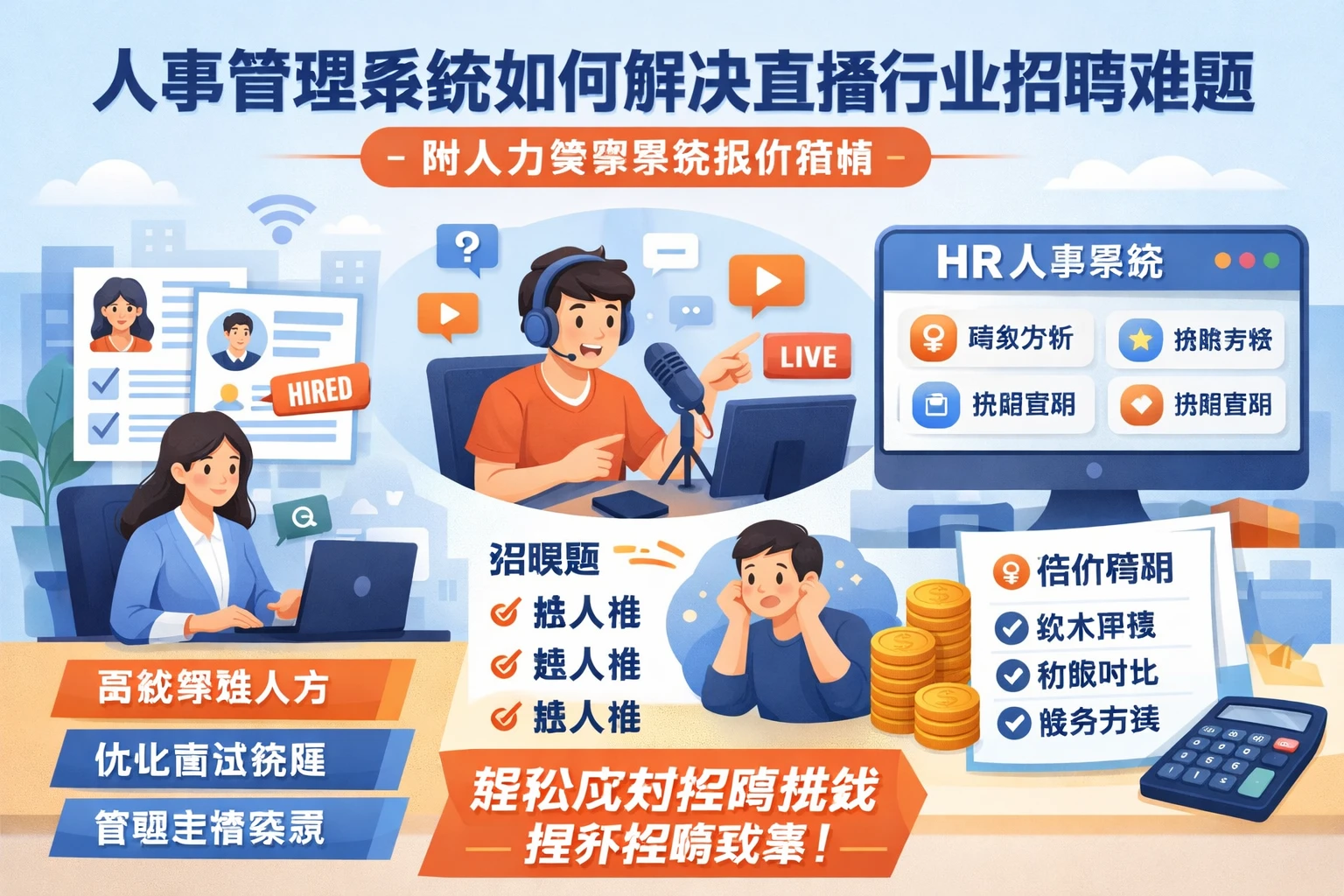 人事管理系统如何解决直播行业招聘难题 - 附人力资源系统报价指南