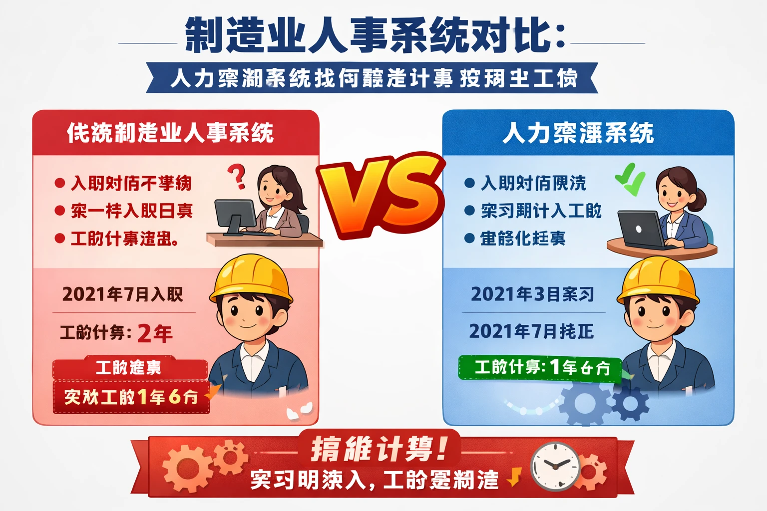 制造业人事系统对比：人力资源系统如何精准计算校招生工龄