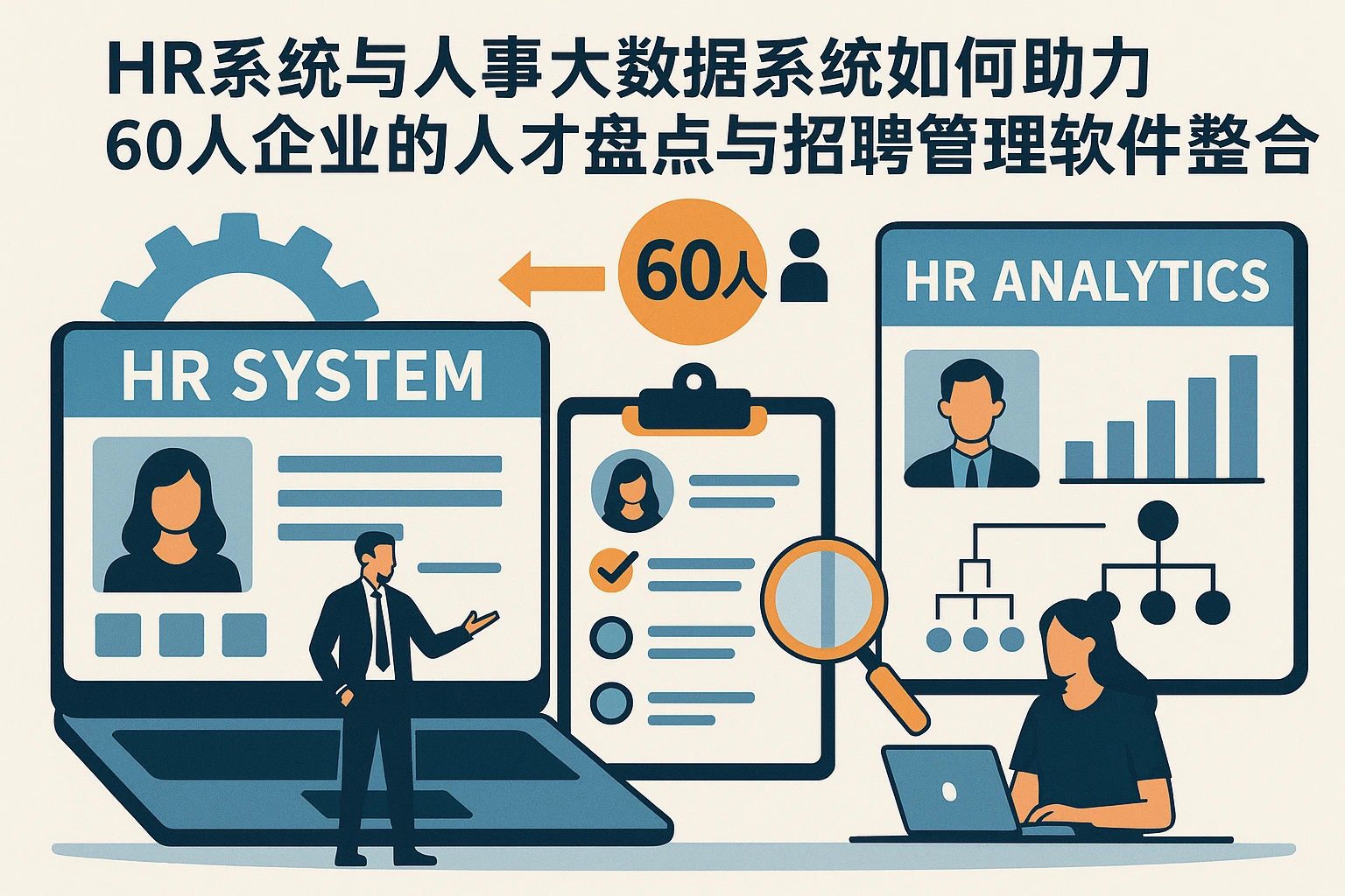 HR系统与人事大数据系统如何助力60人企业的人才盘点与招聘管理软件整合