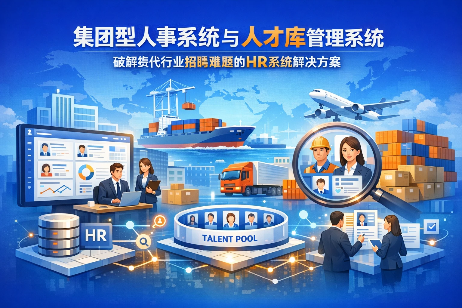 集团型人事系统与人才库管理系统：破解货代行业招聘难题的HR系统解决方案