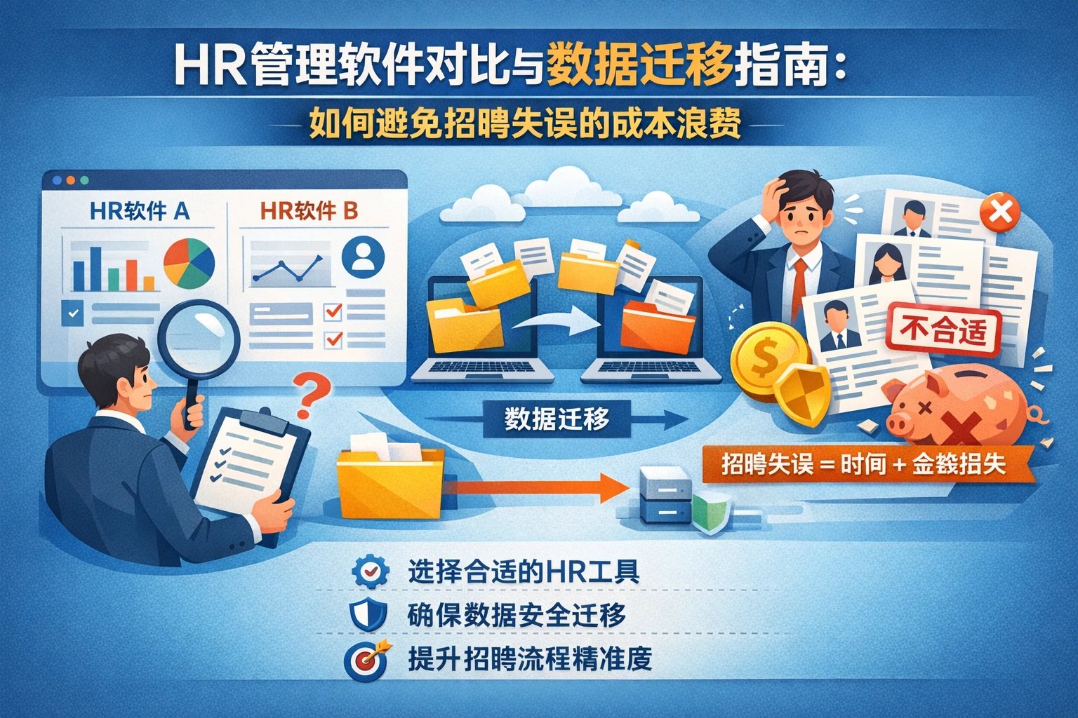 HR管理软件对比与数据迁移指南：如何避免招聘失误的成本浪费