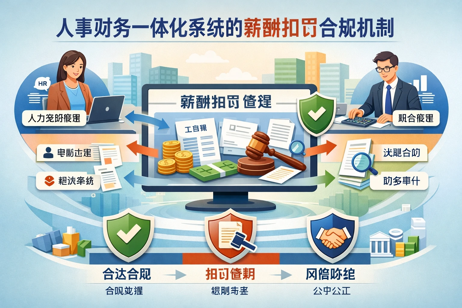 人事财务一体化系统的薪酬扣罚合规机制