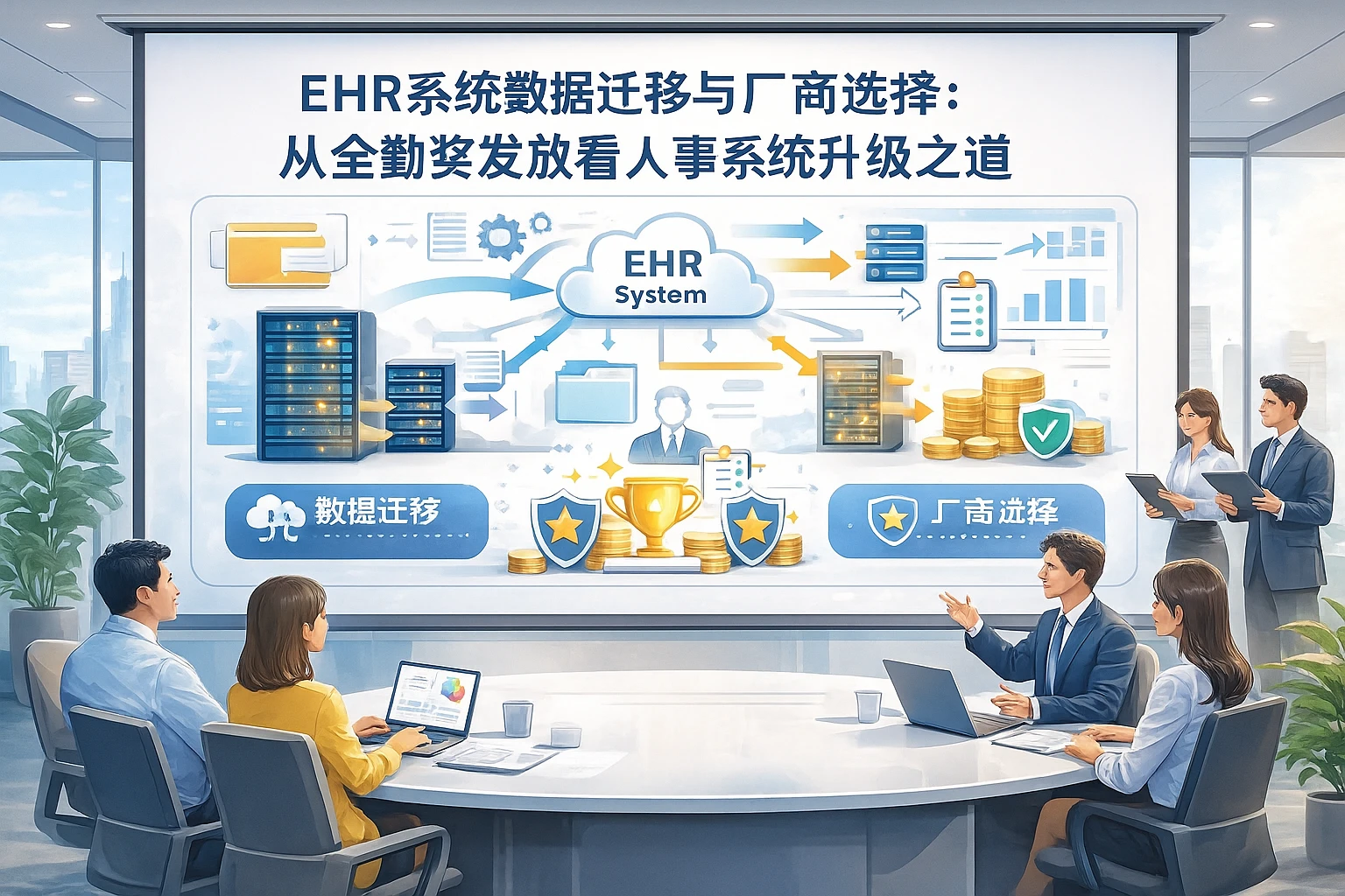 EHR系统数据迁移与厂商选择：从全勤奖发放看人事系统升级之道