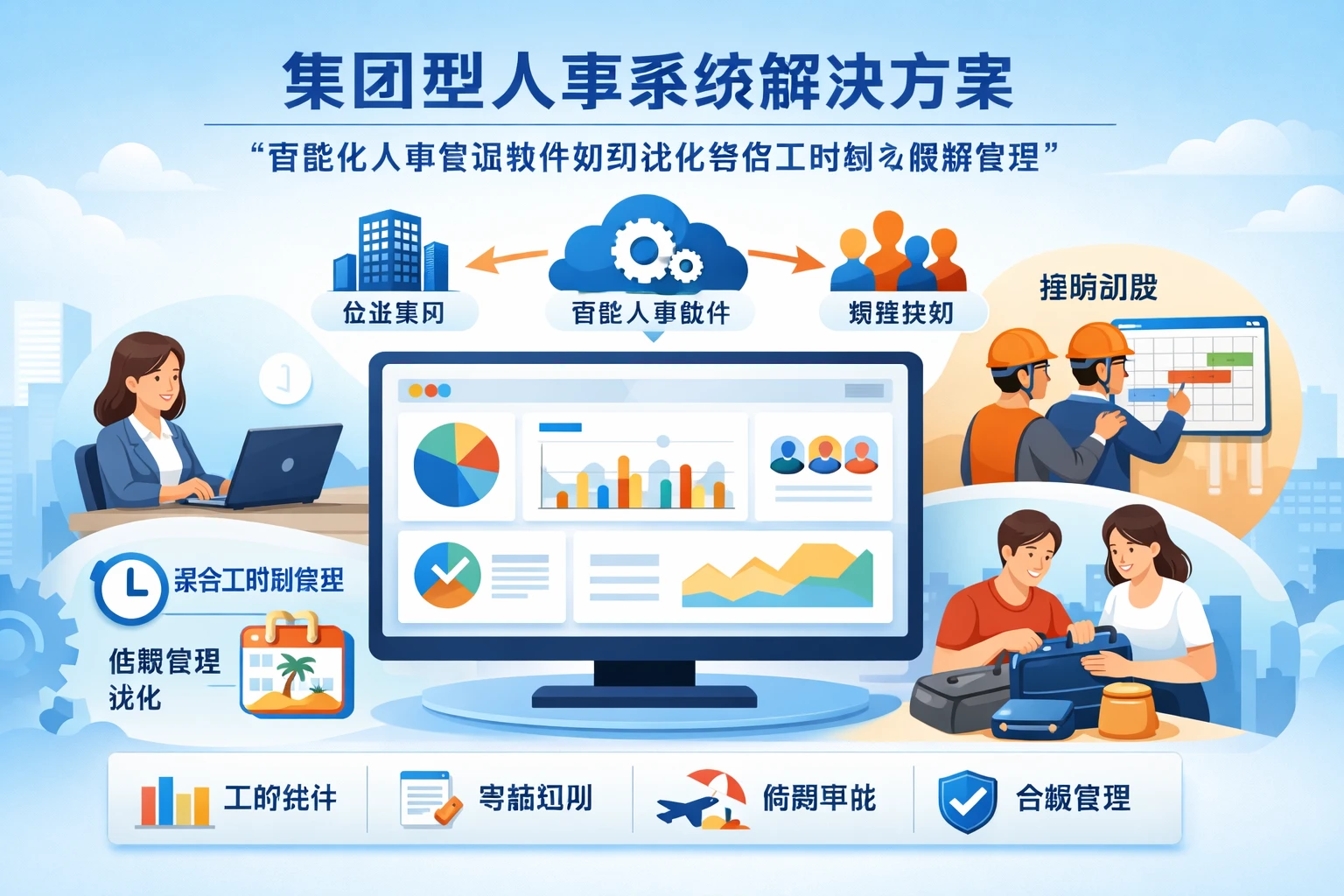 集团型人事系统解决方案：智能化人事管理软件如何优化综合工时制与假期管理