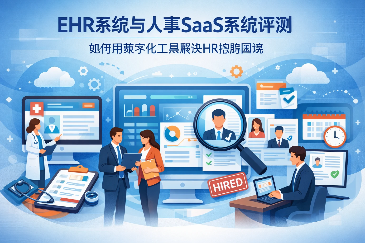 EHR系统与人事SaaS系统评测：如何用数字化工具解决HR招聘困境