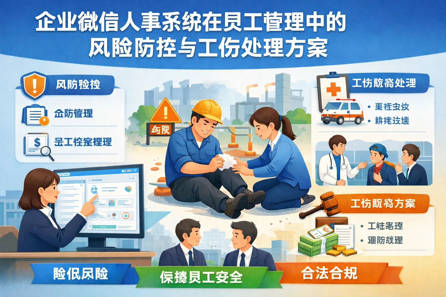 企业微信人事系统在员工管理中的风险防控与工伤处理方案