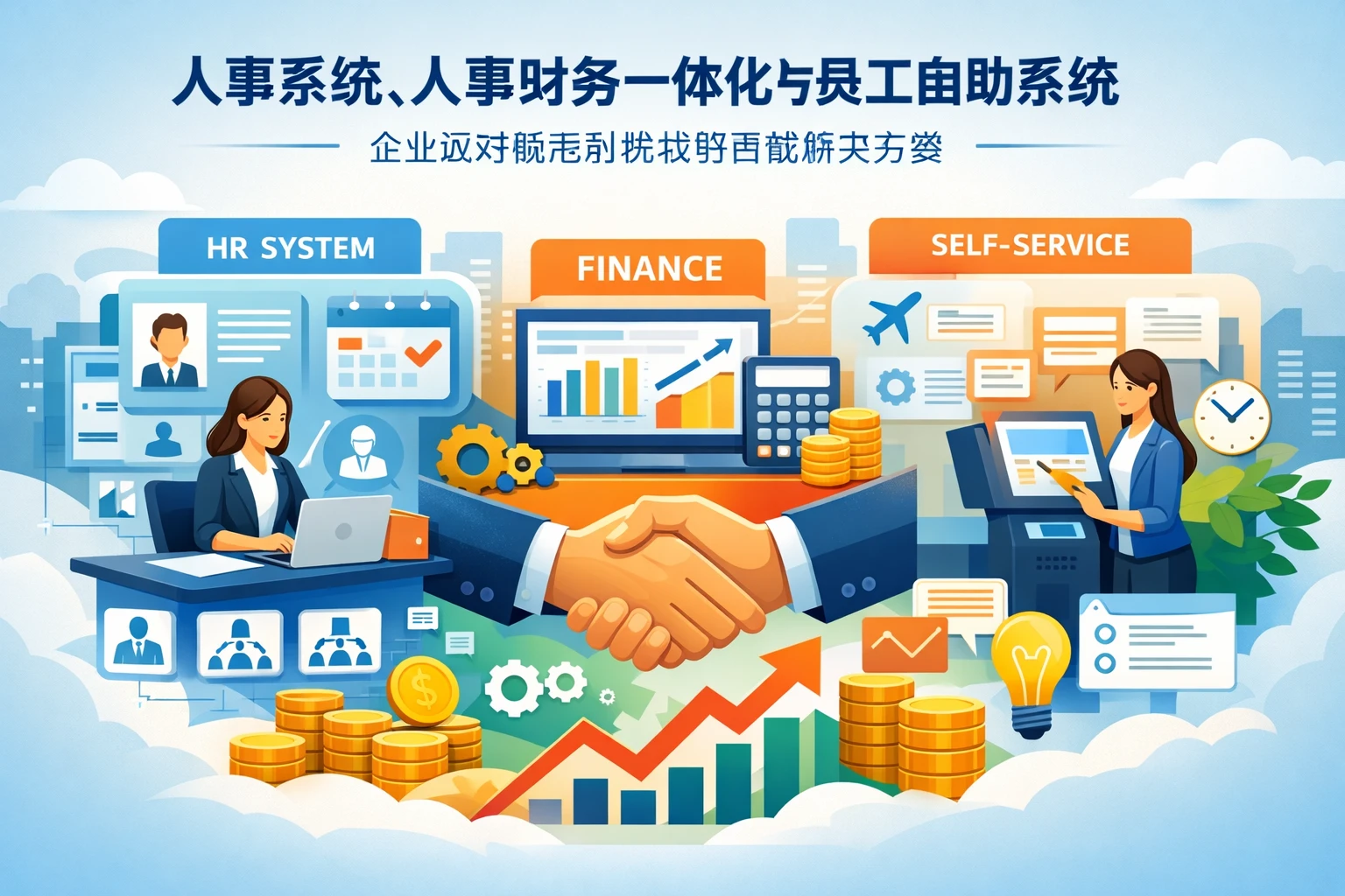 人事系统、人事财务一体化与员工自助系统：企业应对低毛利挑战的智能解决方案