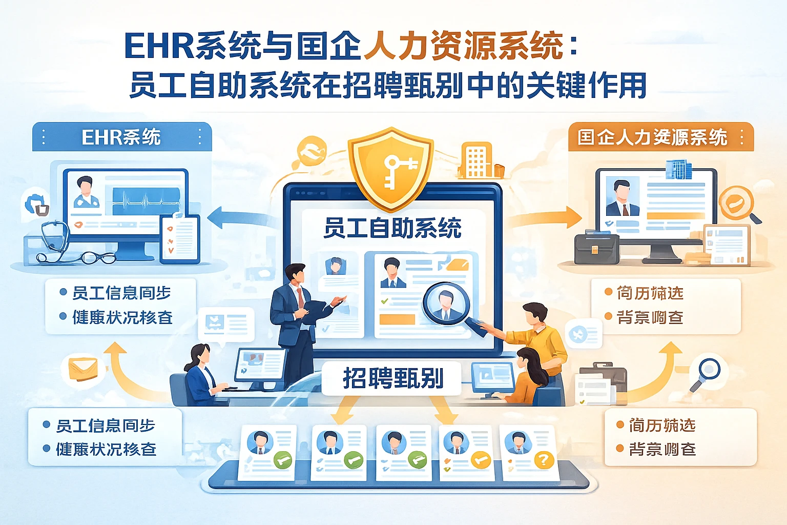 EHR系统与国企人力资源系统：员工自助系统在招聘甄别中的关键作用