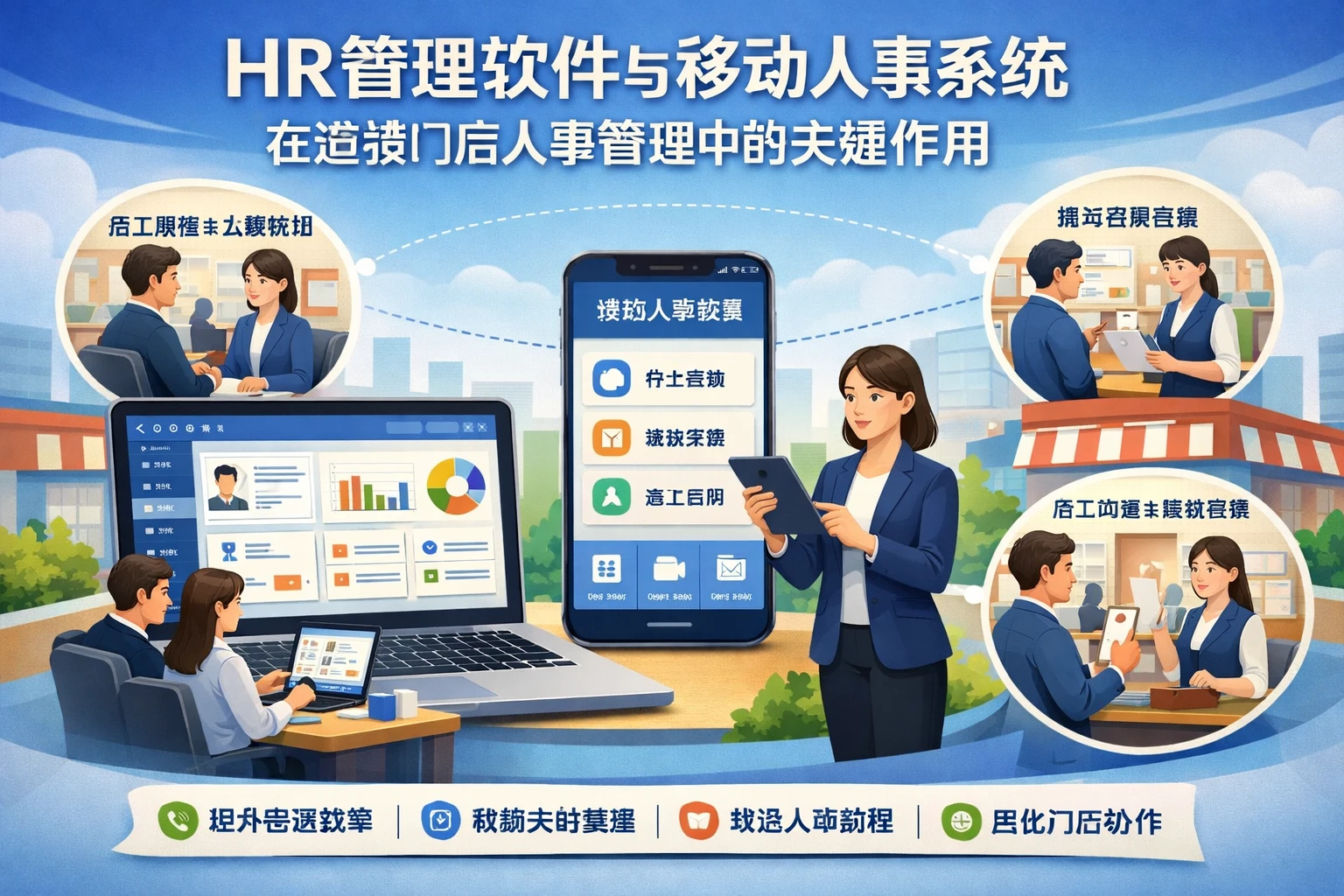 HR管理软件与移动人事系统在连锁门店人事管理中的关键作用