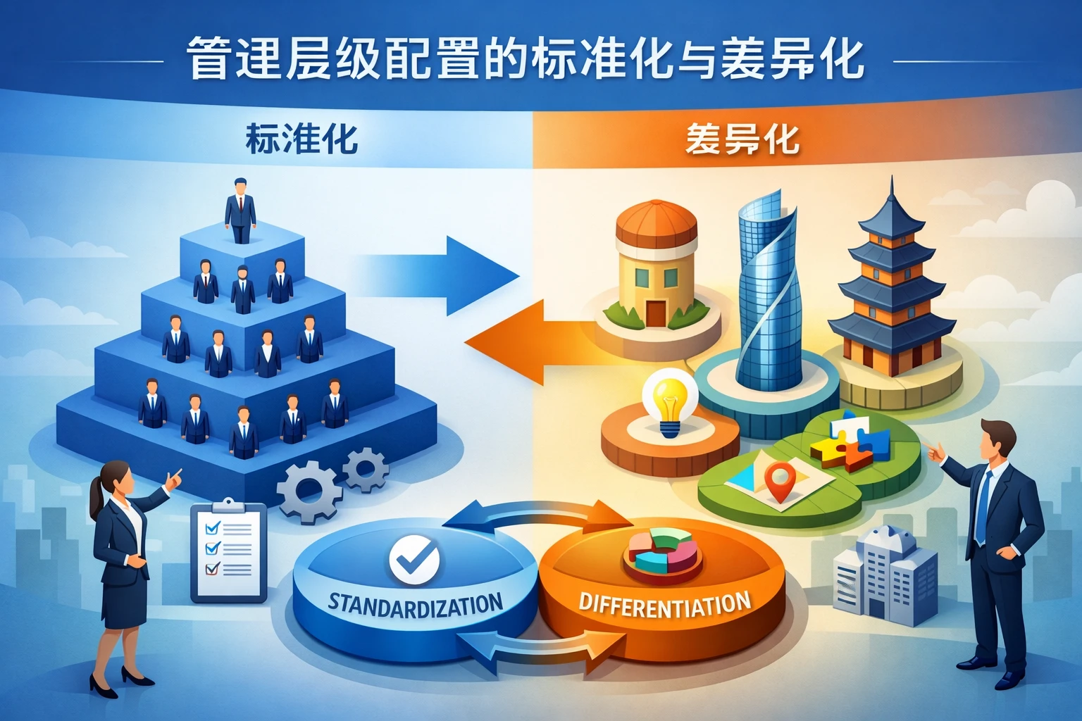 管理层级配置的标准化与差异化