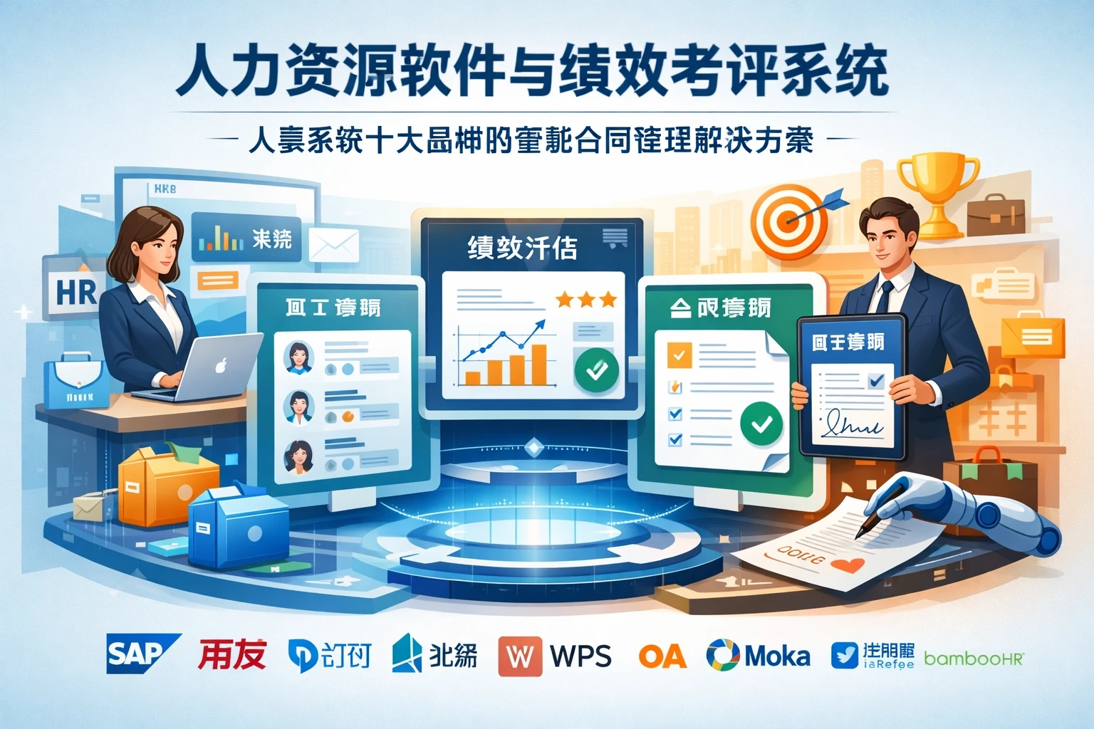 人力资源软件与绩效考评系统：人事系统十大品牌的智能合同管理解决方案