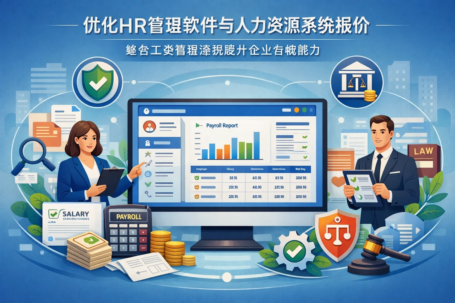 优化HR管理软件与人力资源系统报价：整合工资管理系统提升企业合规能力