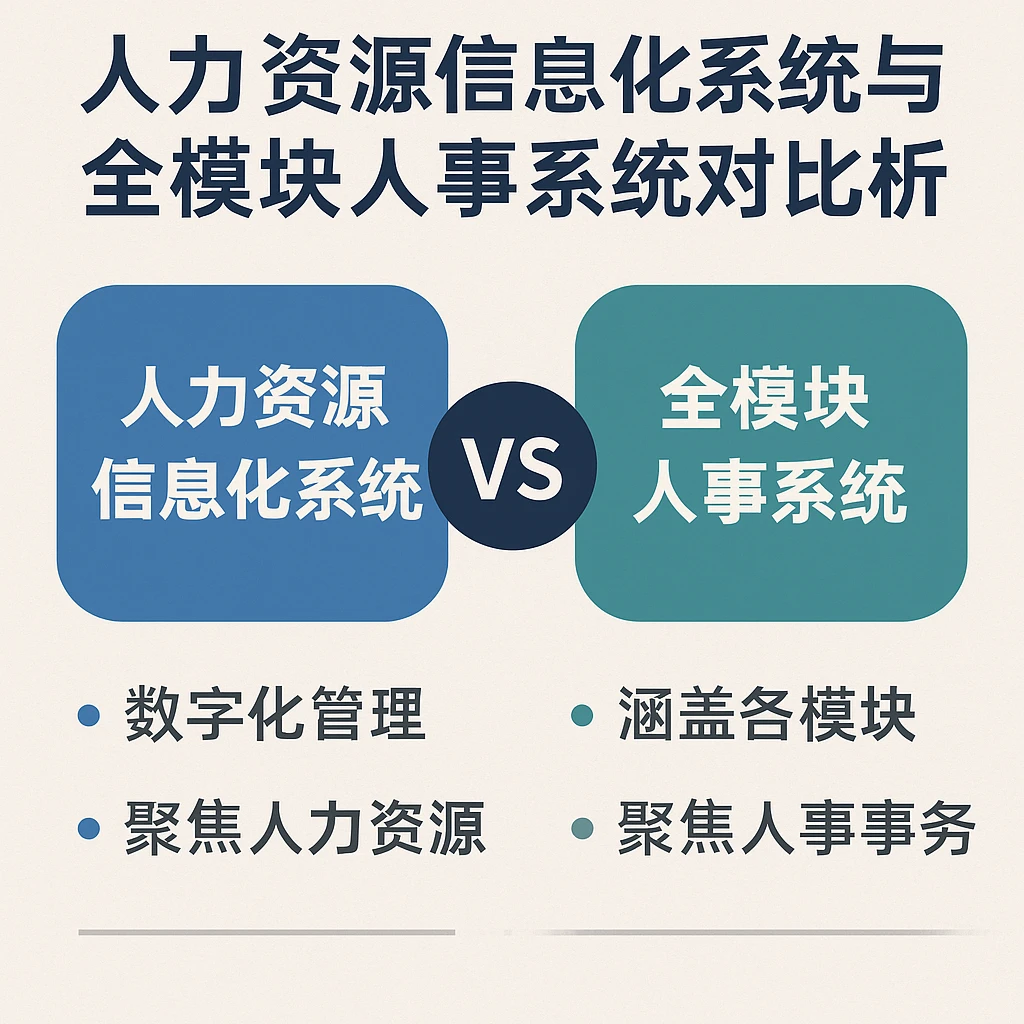 人力资源信息化系统与全模块人事系统对比分析