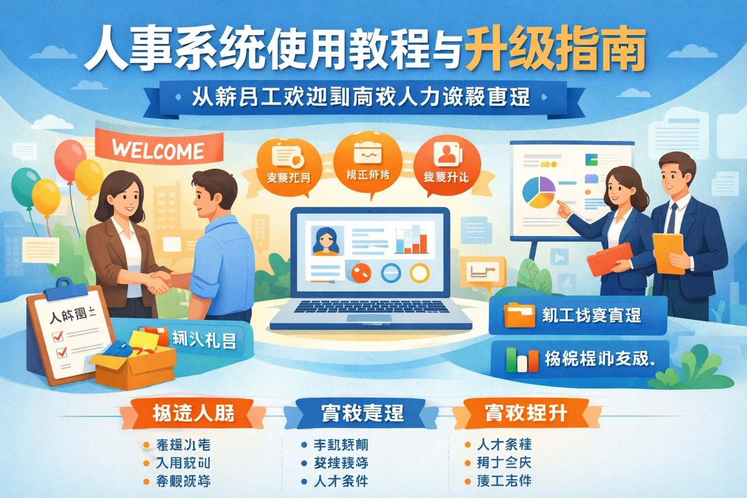 人事系统使用教程与升级指南:从新员工欢迎到高效人力资源管理