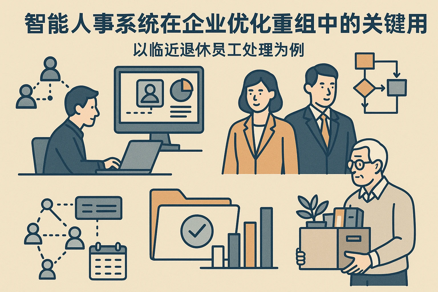 智能人事系统在企业优化重组中的关键作用：以临近退休员工处理为例