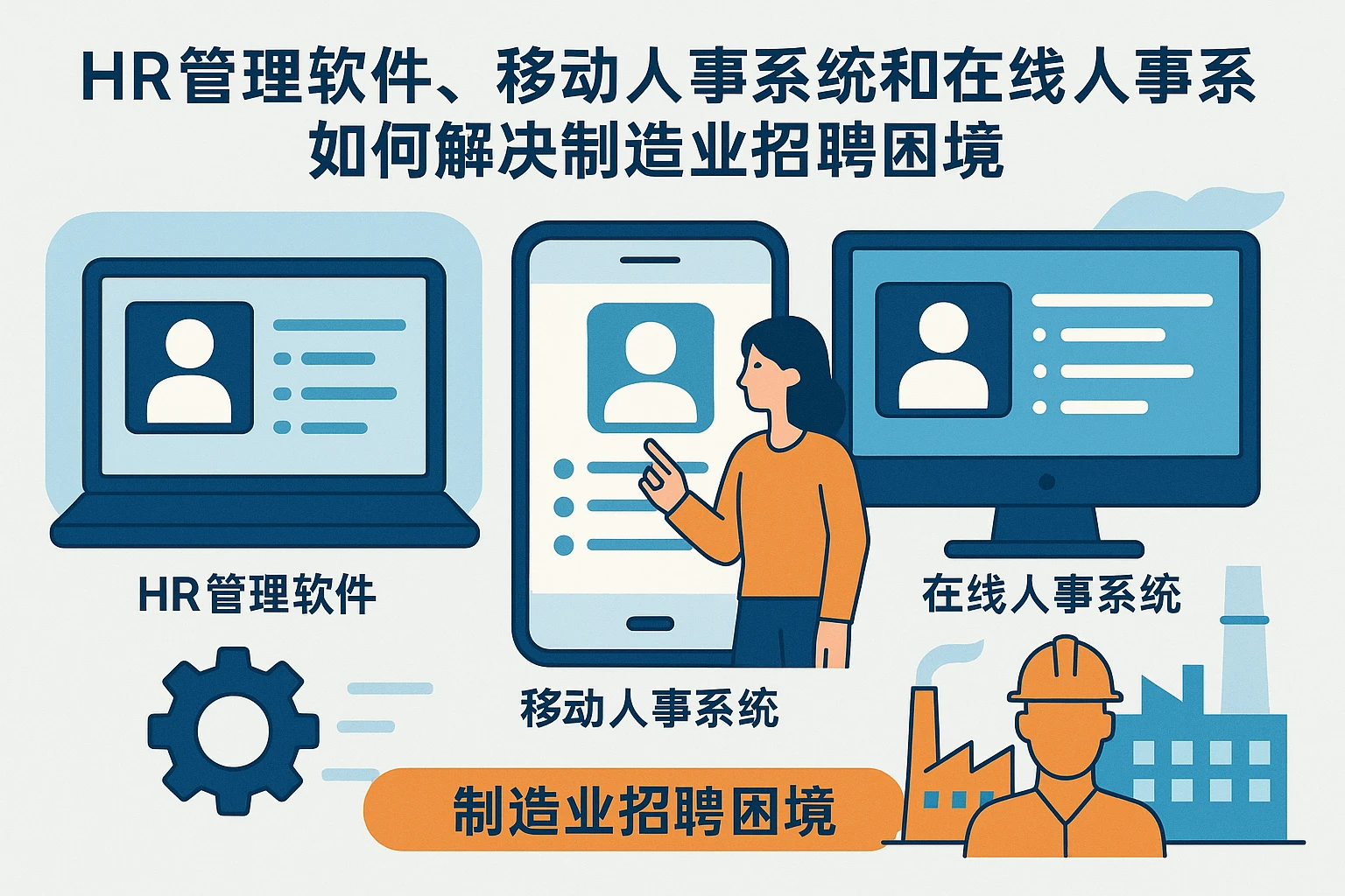 HR管理软件、移动人事系统和在线人事系统如何解决制造业招聘困境