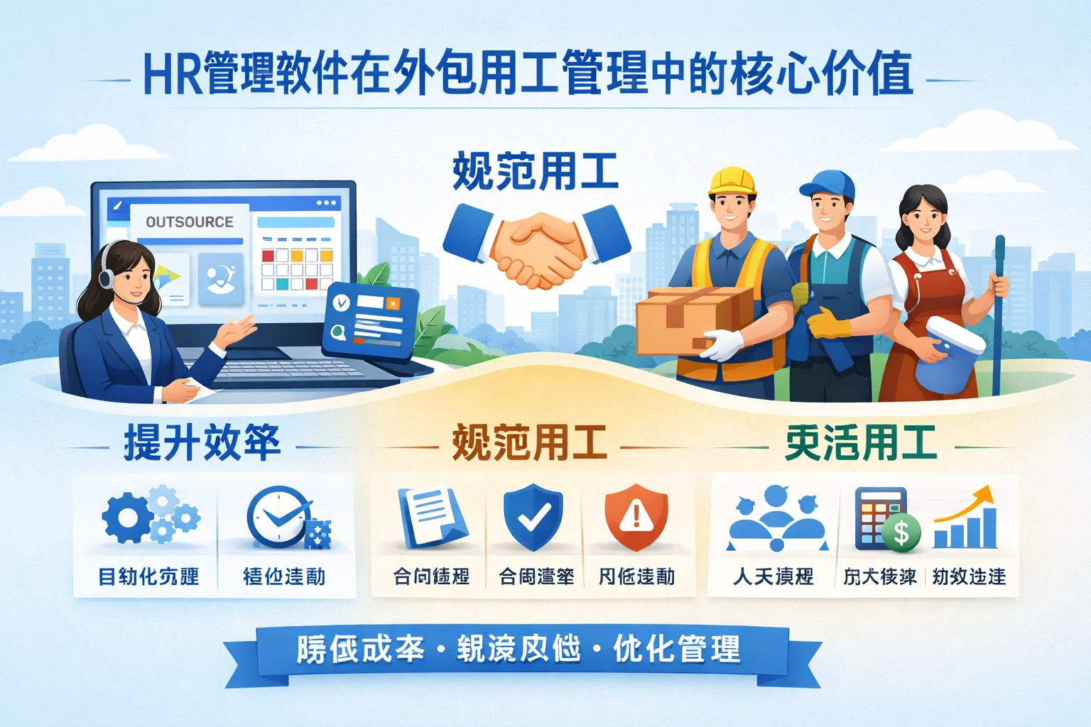 HR管理软件在外包用工管理中的核心价值