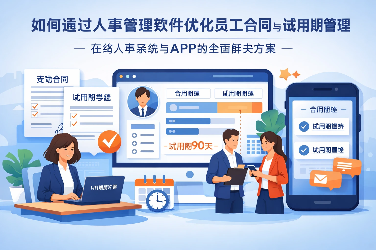 如何通过人事管理软件优化员工合同与试用期管理 - 在线人事系统与APP的全面解决方案