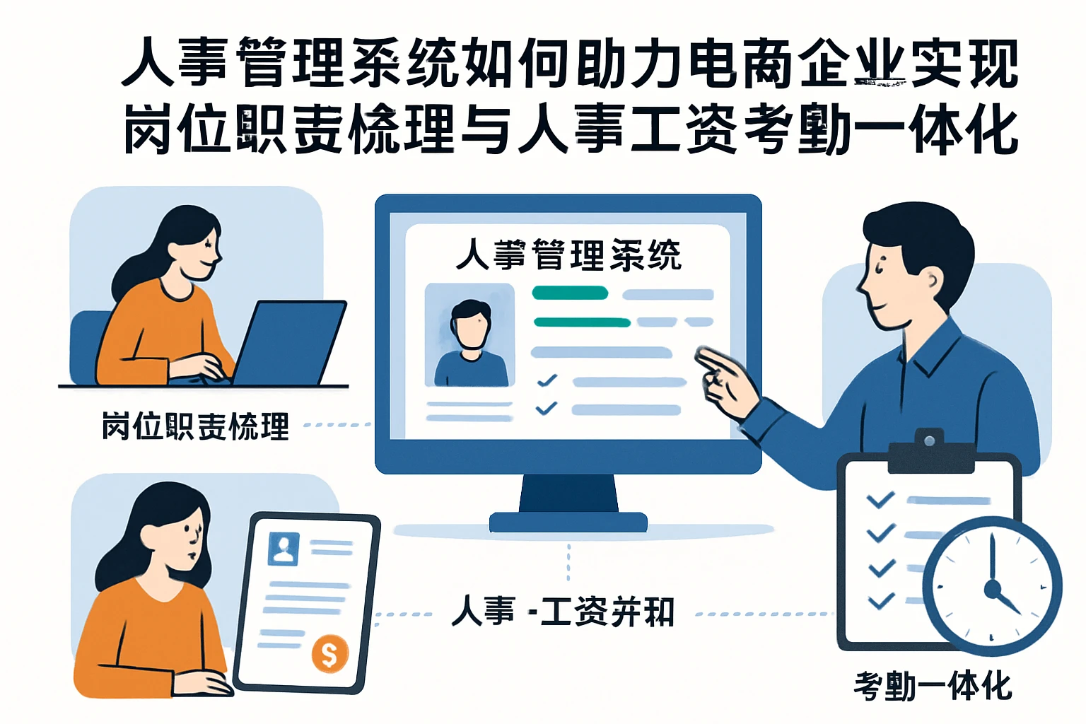 人事管理系统如何助力电商企业实现岗位职责梳理与人事工资考勤一体化