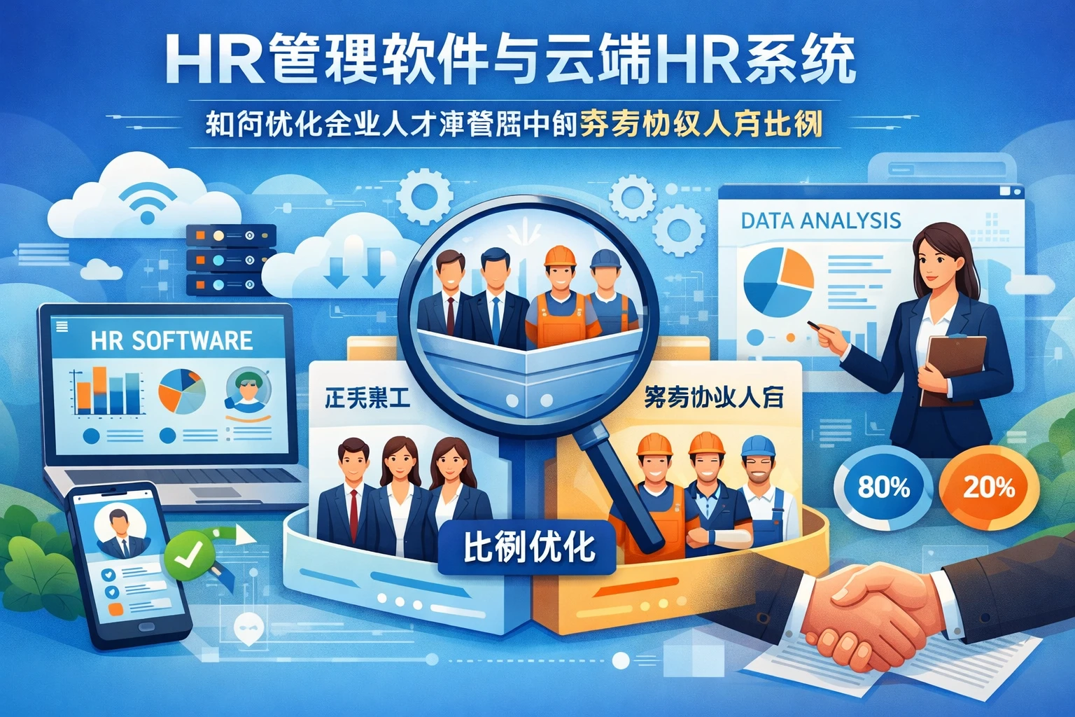 HR管理软件与云端HR系统如何优化企业人才库管理中的劳务协议人员比例