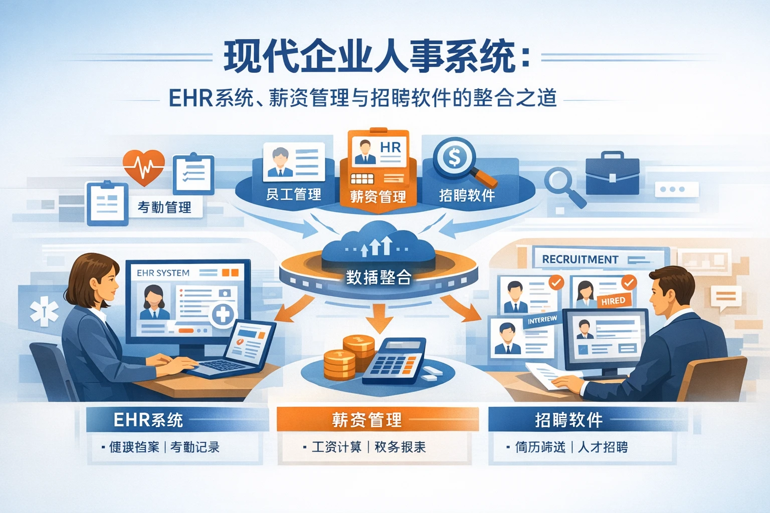 现代企业人事系统:EHR系统、薪资管理与招聘软件的整合之道