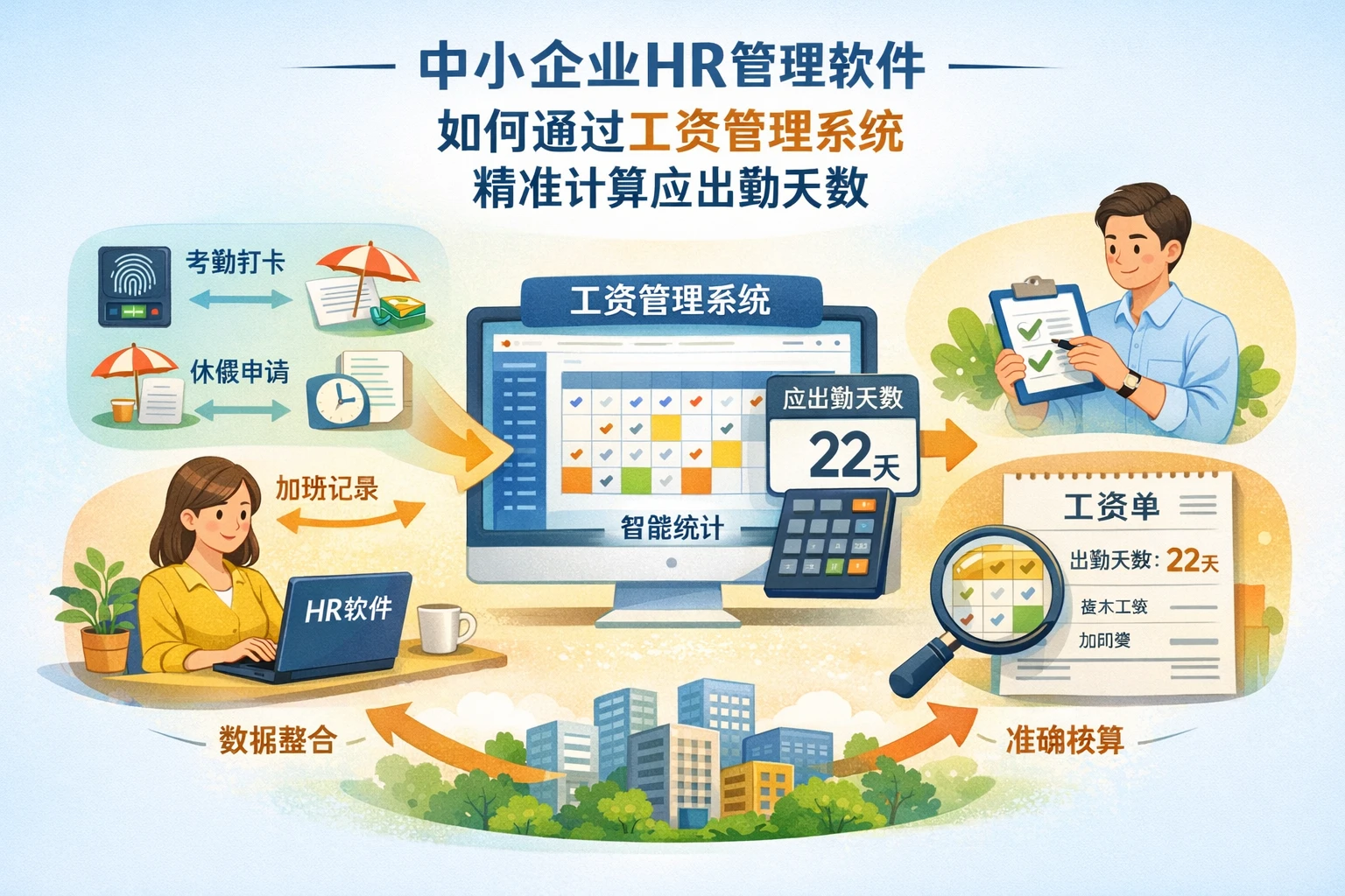 中小企业HR管理软件如何通过工资管理系统精准计算应出勤天数