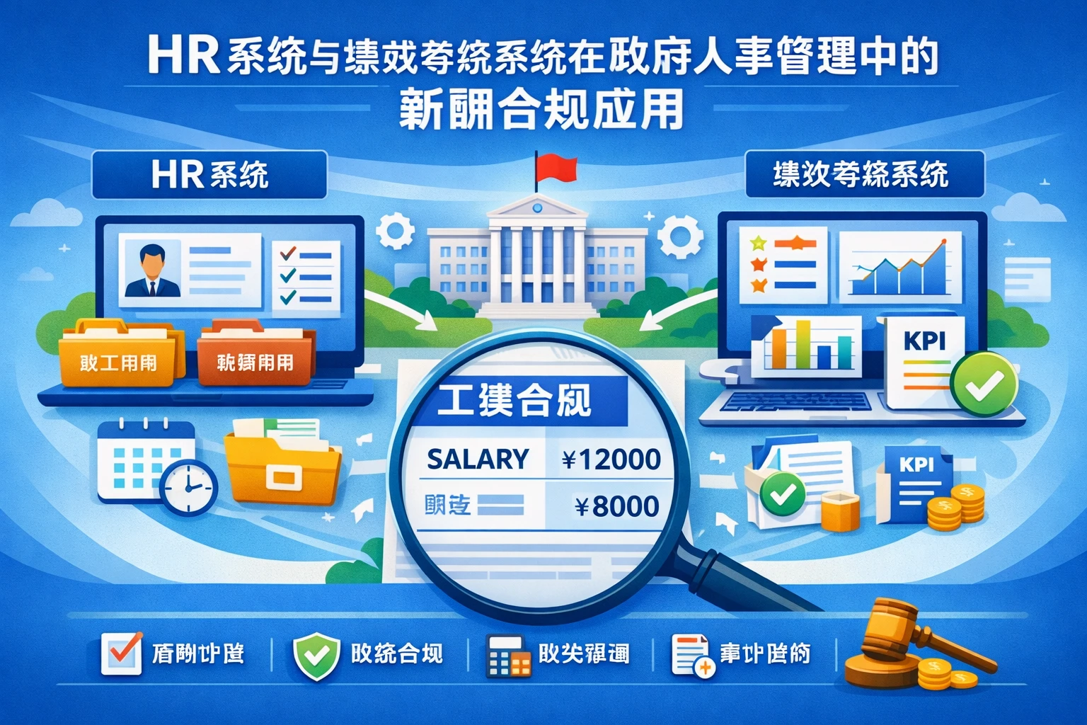HR系统与绩效考核系统在政府人事管理中的薪酬合规应用