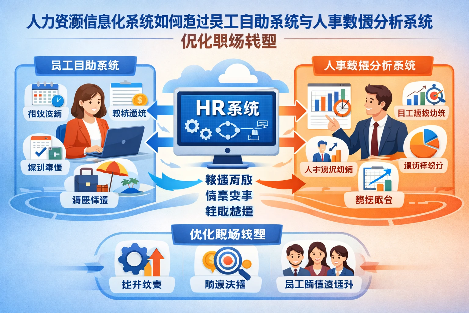 人力资源信息化系统如何通过员工自助系统与人事数据分析系统优化职场转型