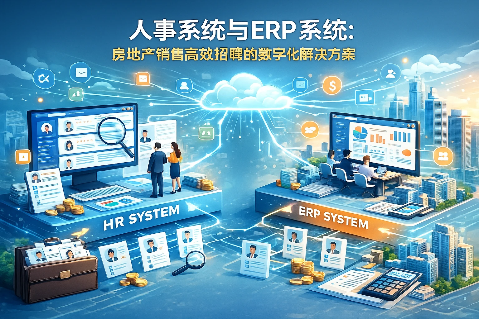 人事系统与ERP系统：房地产销售高效招聘的数字化解决方案