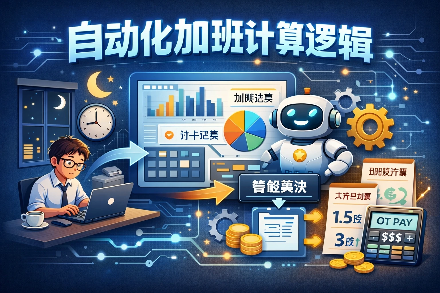 自动化加班计算逻辑