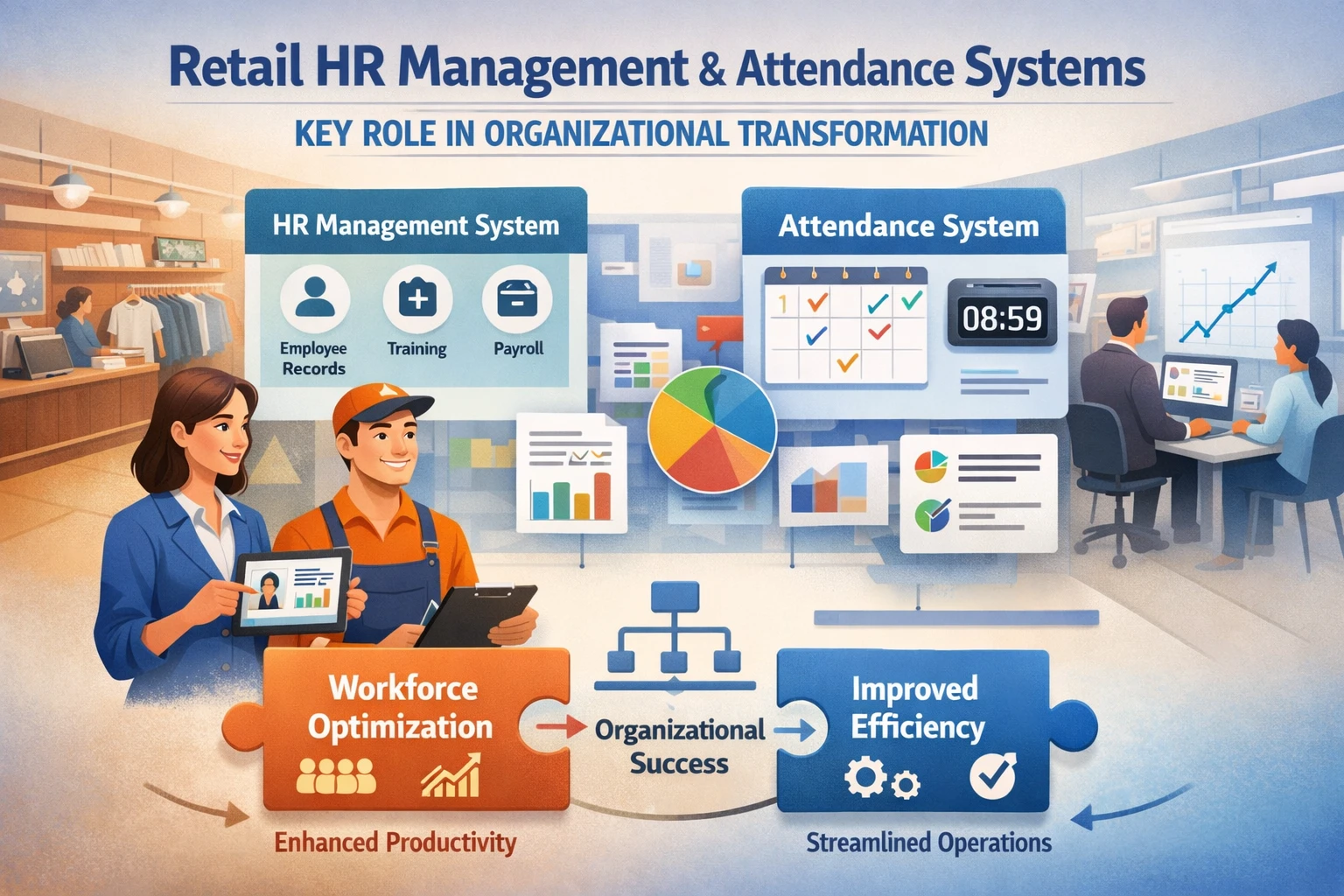 零售业人事管理系统与考勤系统在组织变革中的关键作用