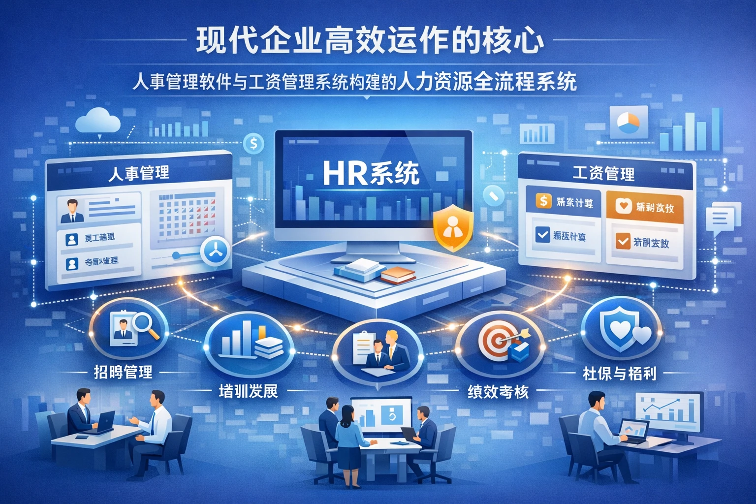 现代企业高效运作的核心：人事管理软件与工资管理系统构建的人力资源全流程系统