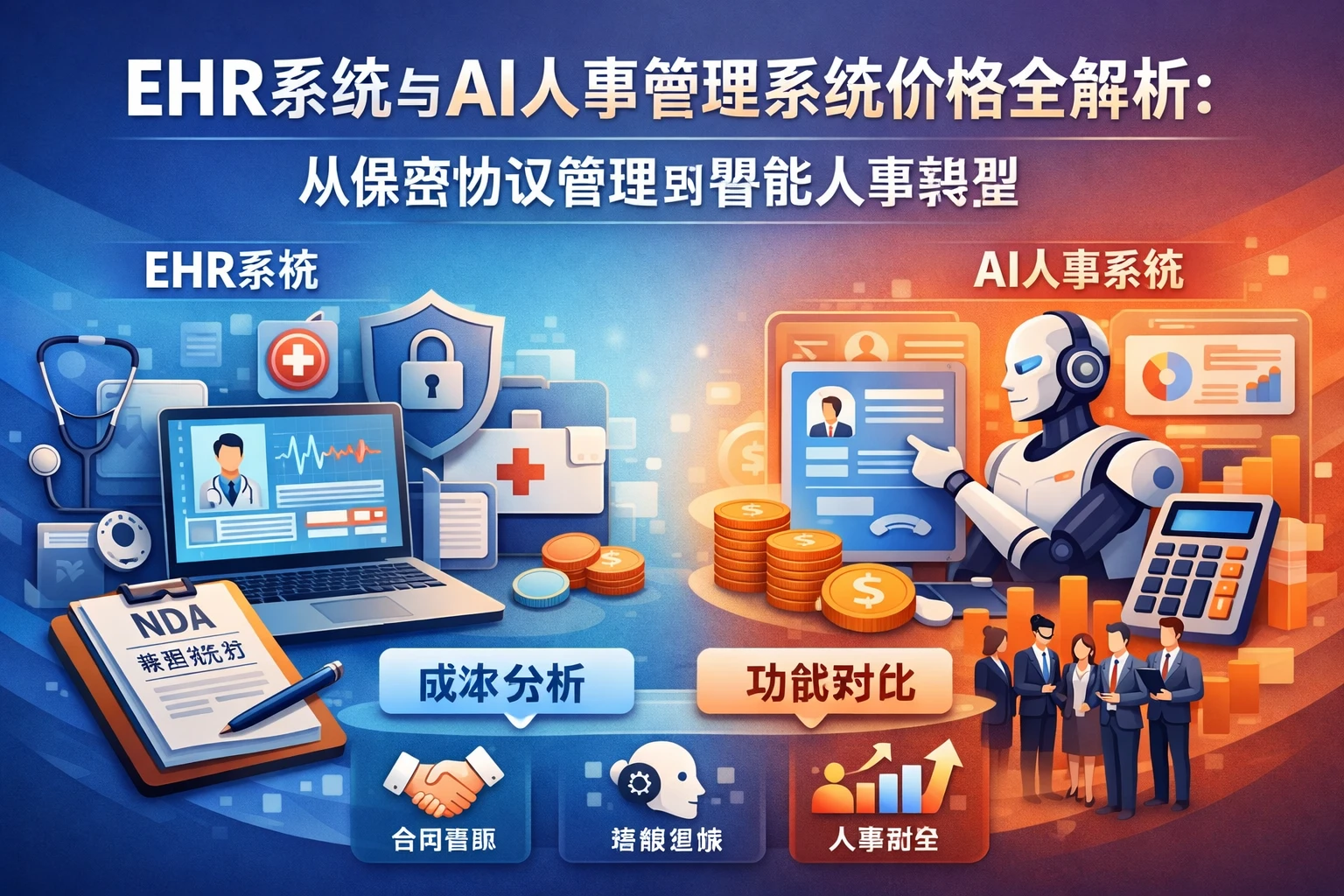 EHR系统与AI人事管理系统价格全解析：从保密协议管理到智能人事转型