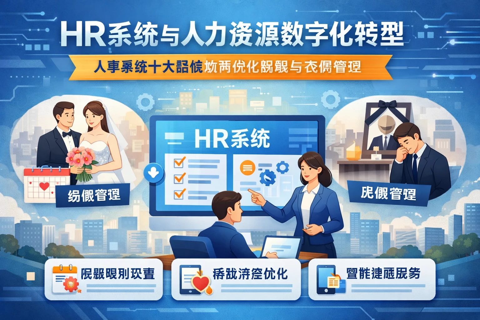HR系统与人力资源数字化转型：人事系统十大品牌如何优化婚假与丧假管理