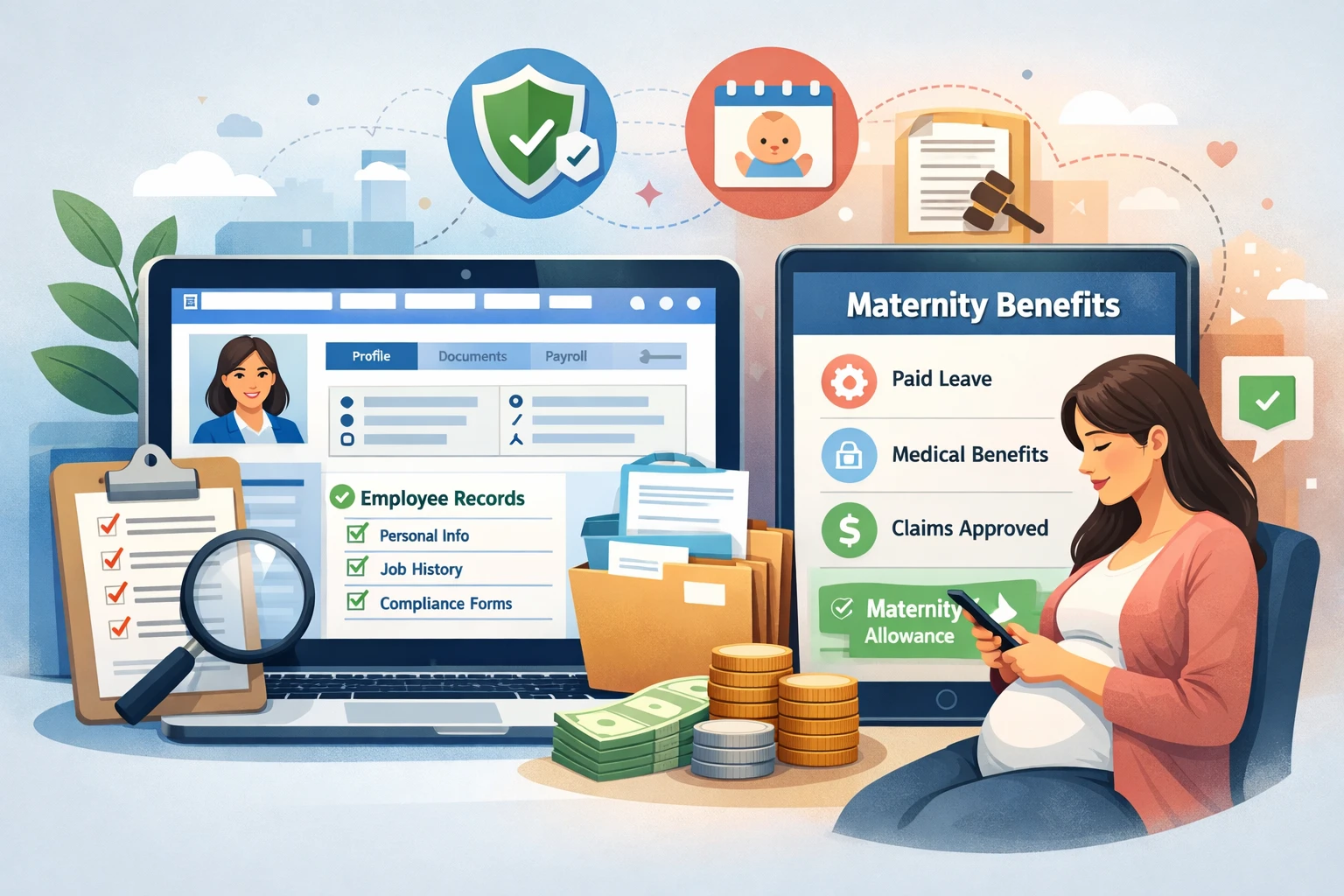 人力资源软件与人事系统APP在员工档案管理与生育津贴合规中的关键作用
