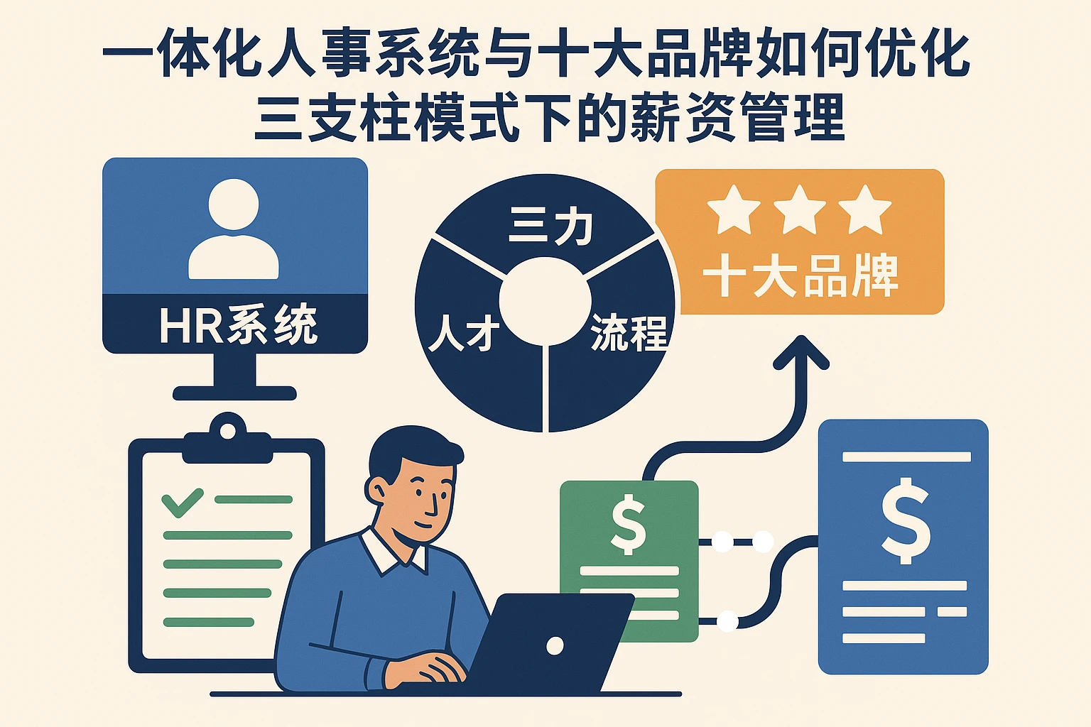 一体化人事系统与十大品牌如何优化三支柱模式下的薪资管理