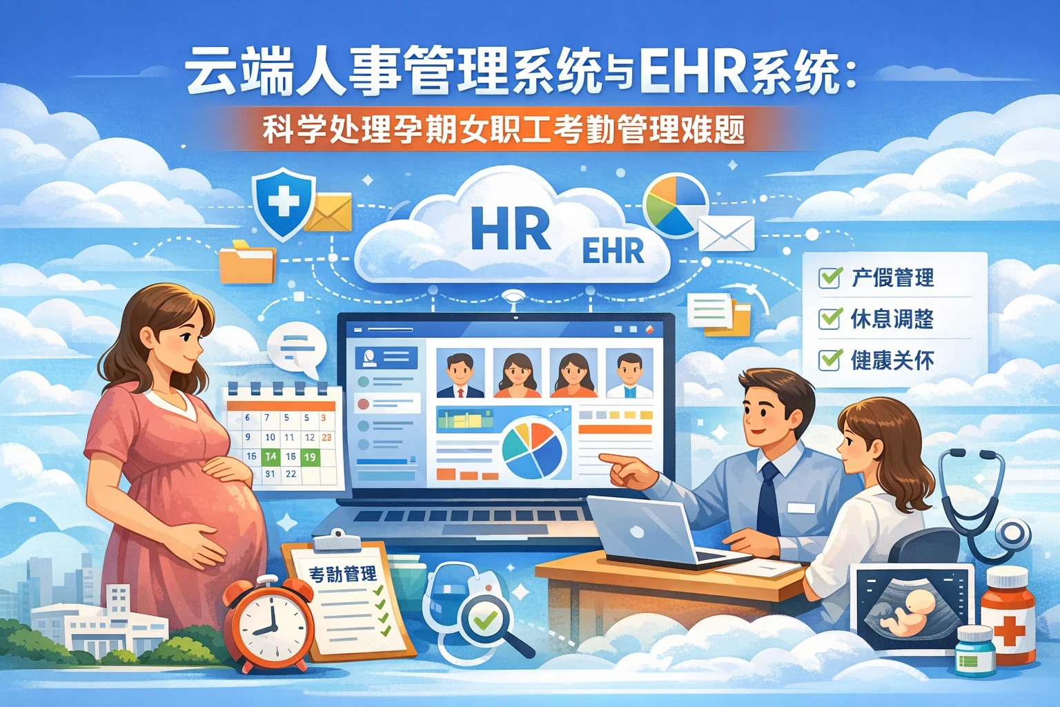 云端人事管理系统与EHR系统：科学处理孕期女职工考勤管理难题