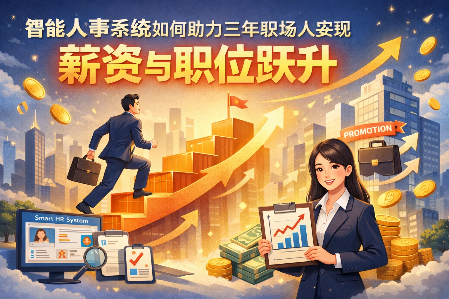 智能人事系统如何助力三年职场人实现薪资与职位跃升